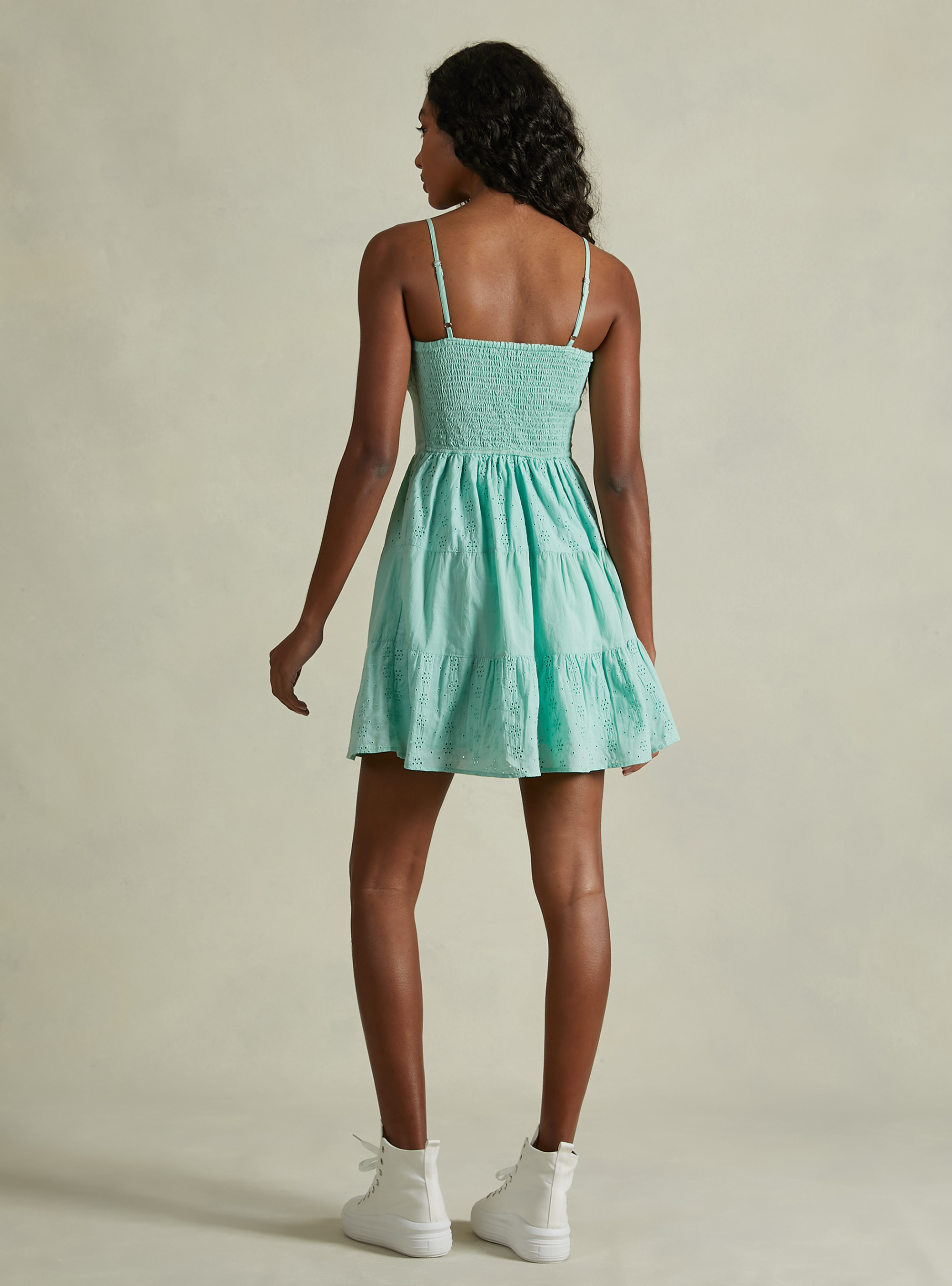 Sangallo lace dress, GA3 AQUA GREEN LIGHT