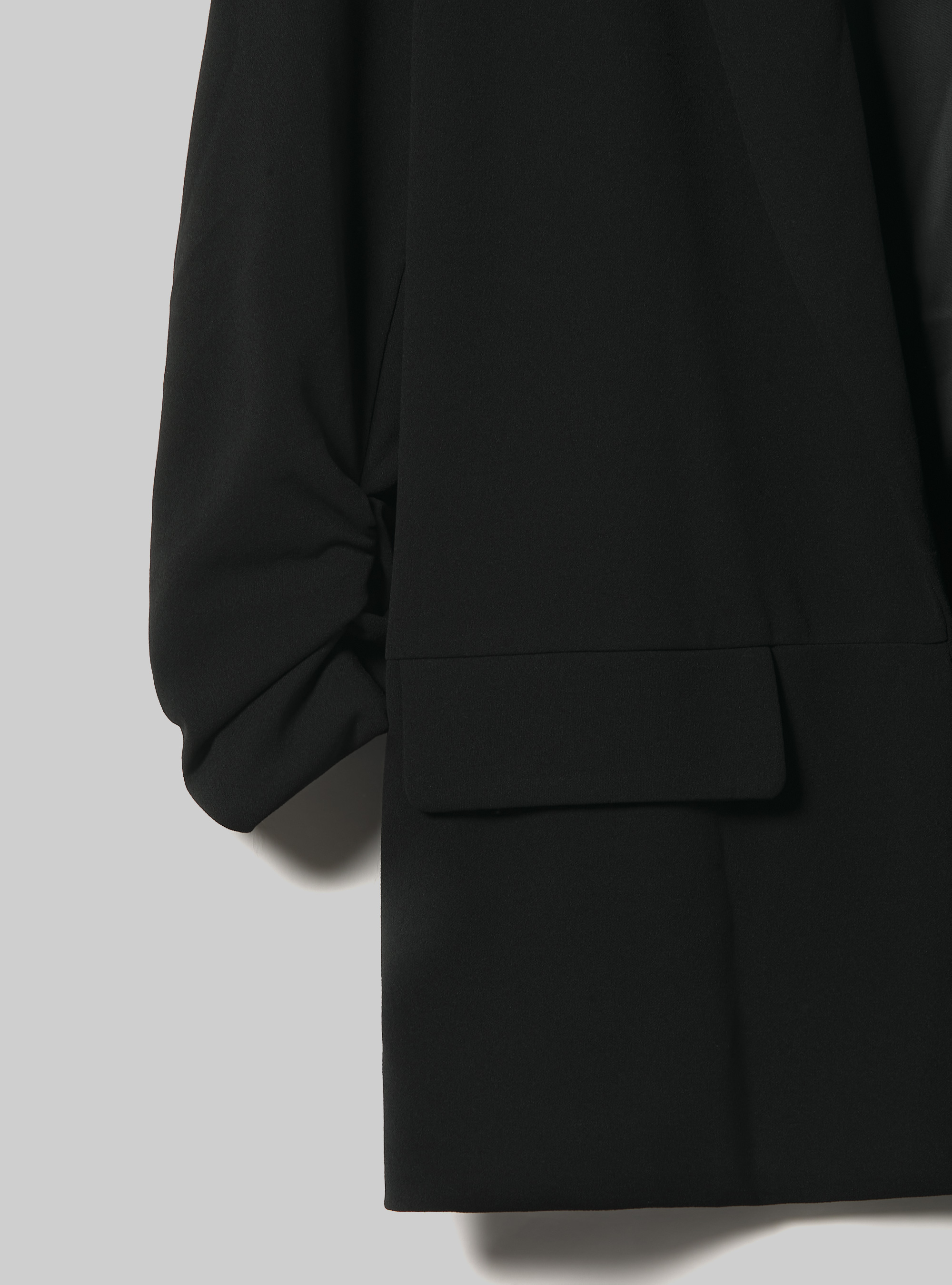Blazer with ruffled sleeves, BK1 BLACK