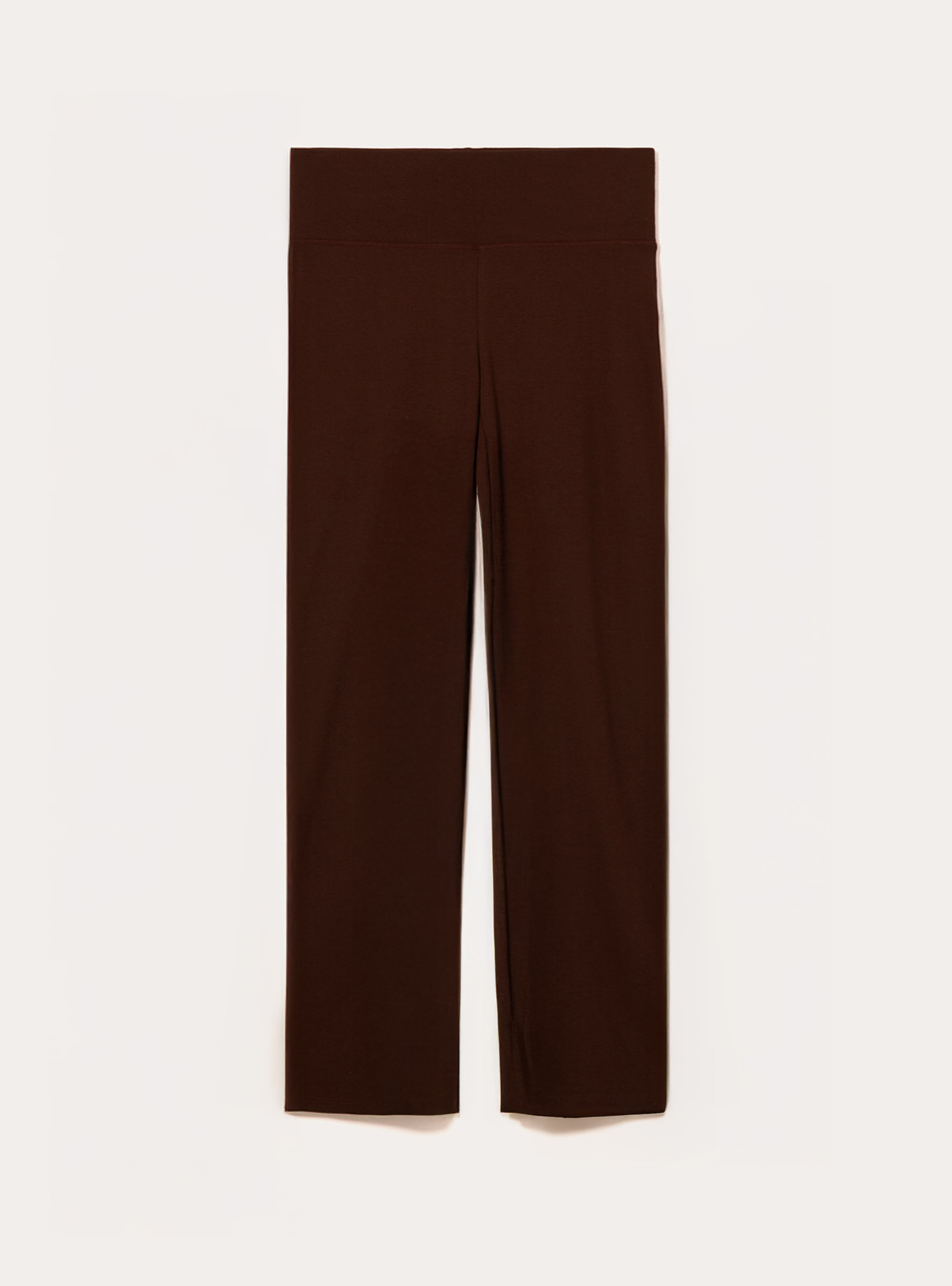 Leggins flare con risvolto in vita, BR2 BROWN MEDIUM