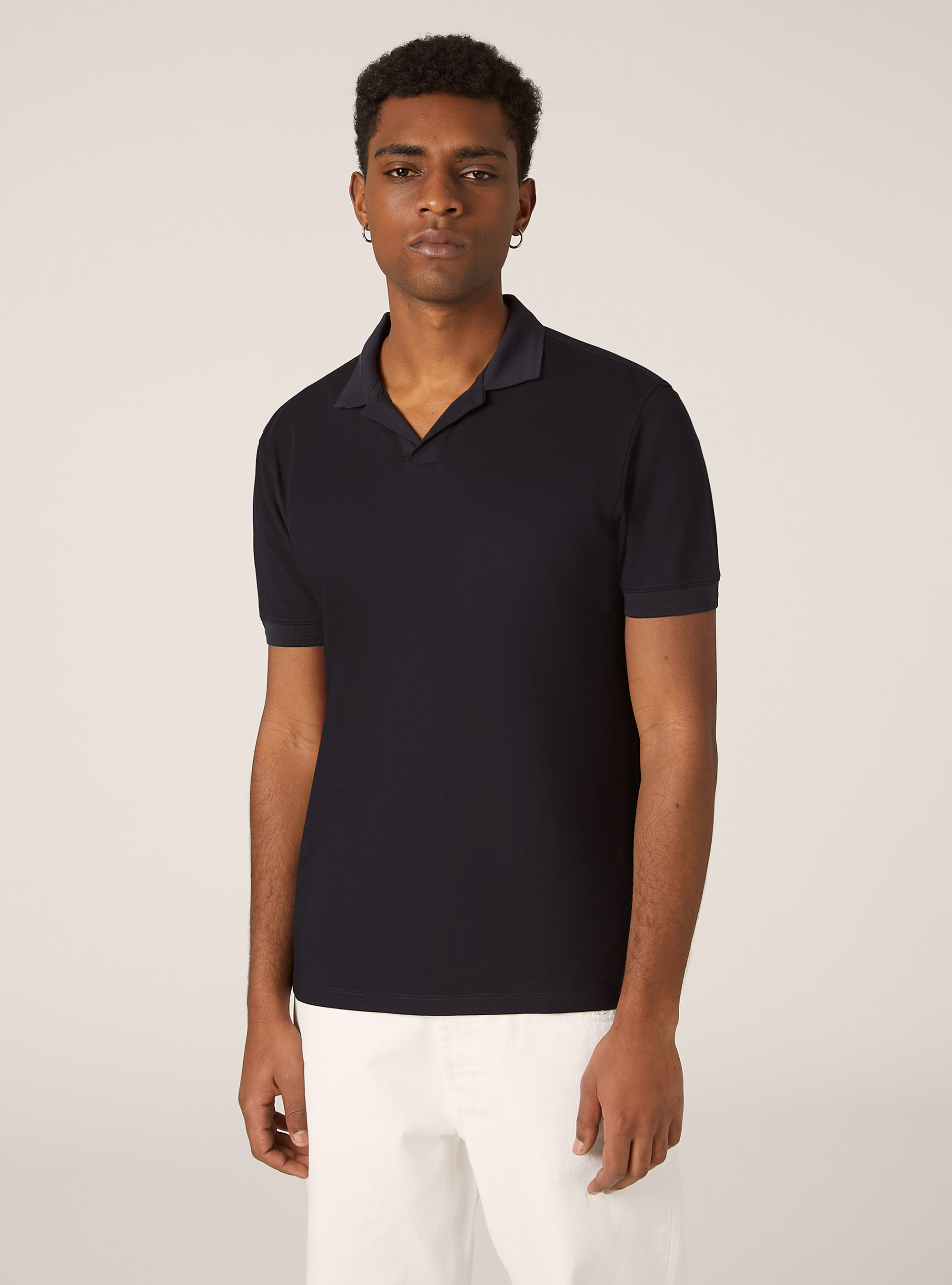 AIRes stretch piquet polo shirt, NA1 NAVY DARK