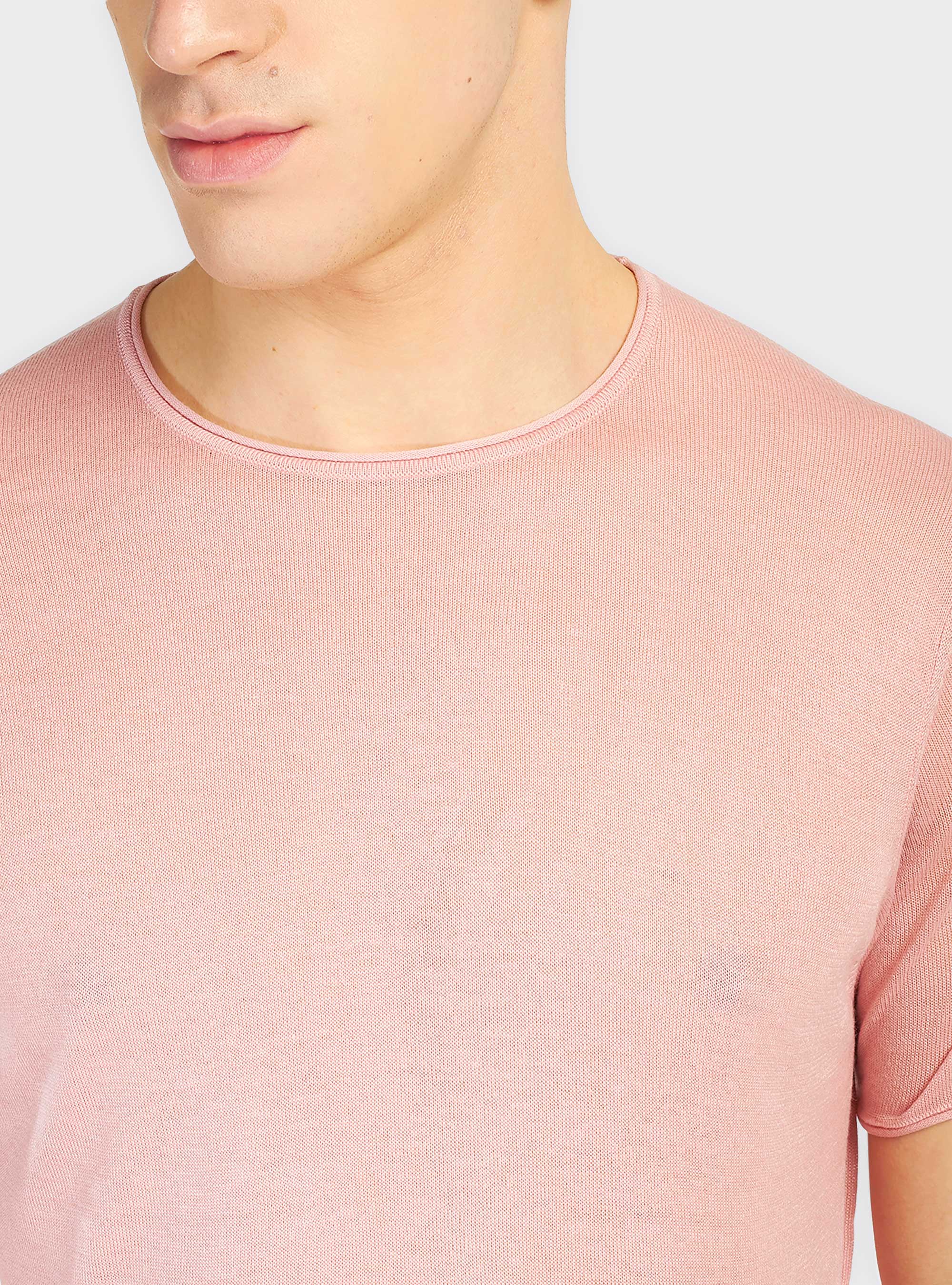 Kurzarmpullover, C4458 PINK