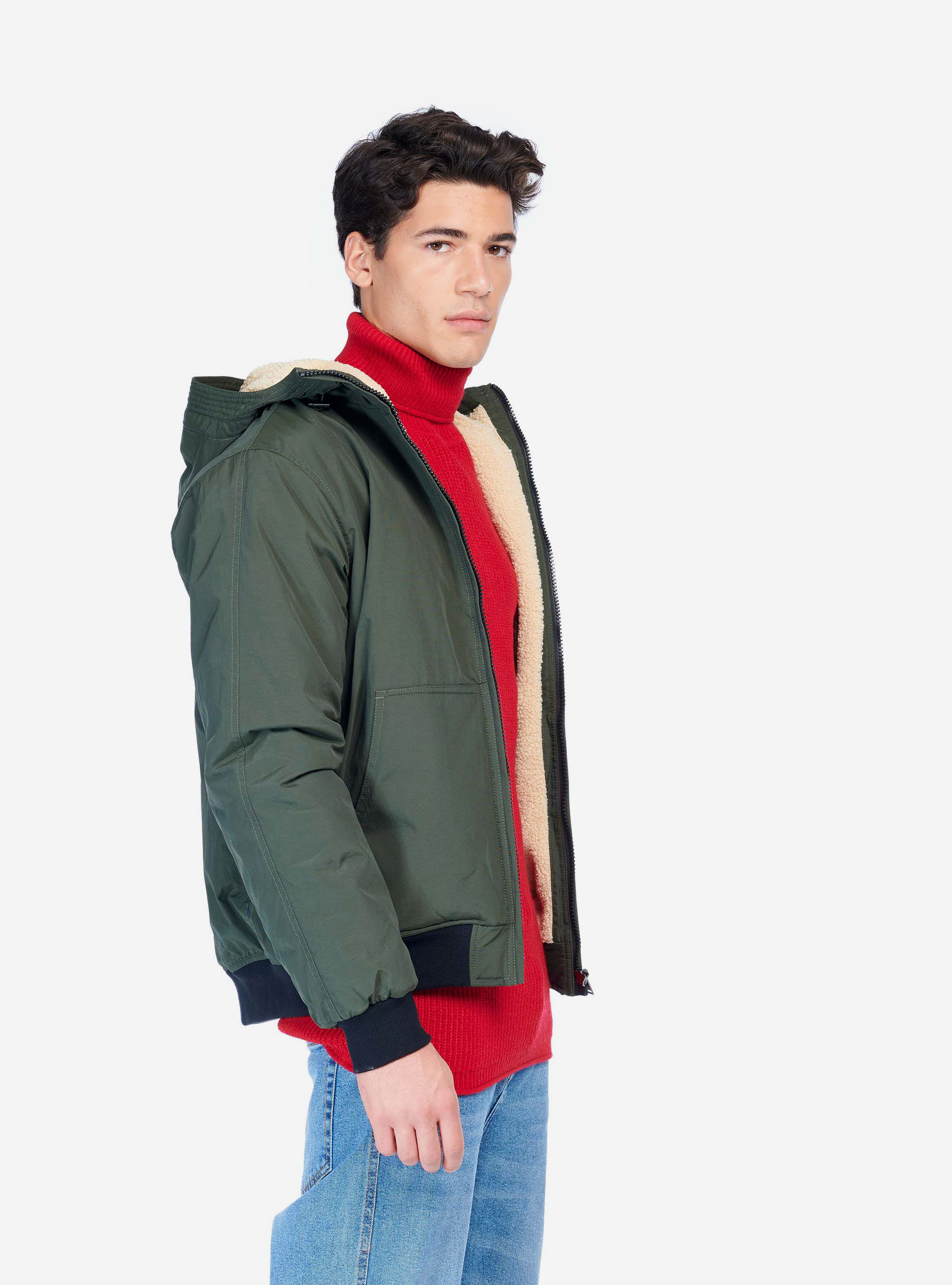 Blouson  à capuche, C6677 KAKY