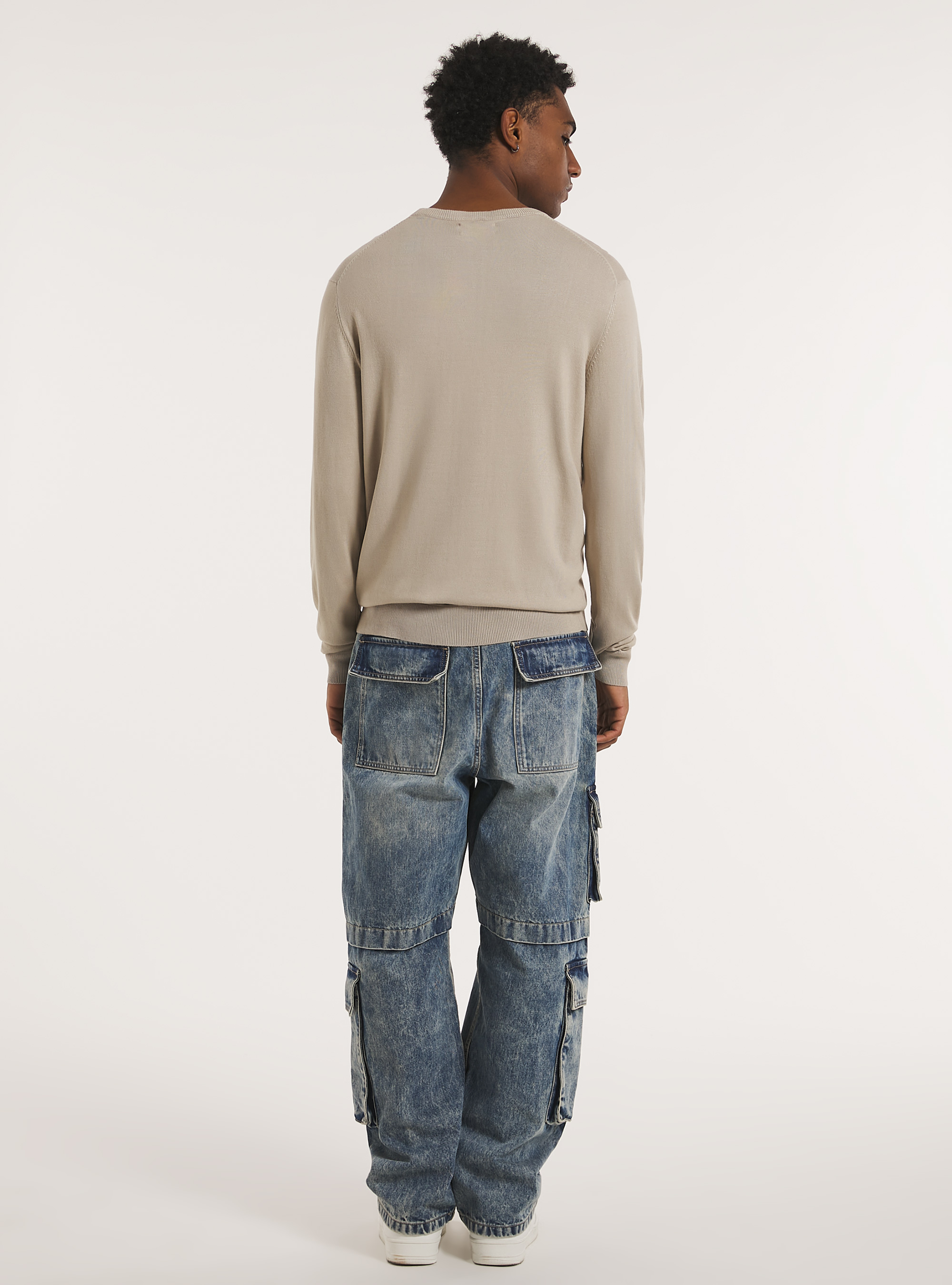 Round-neck pullover made of sustainable viscose Ecovero, BG2 BEIGE MEDIUM