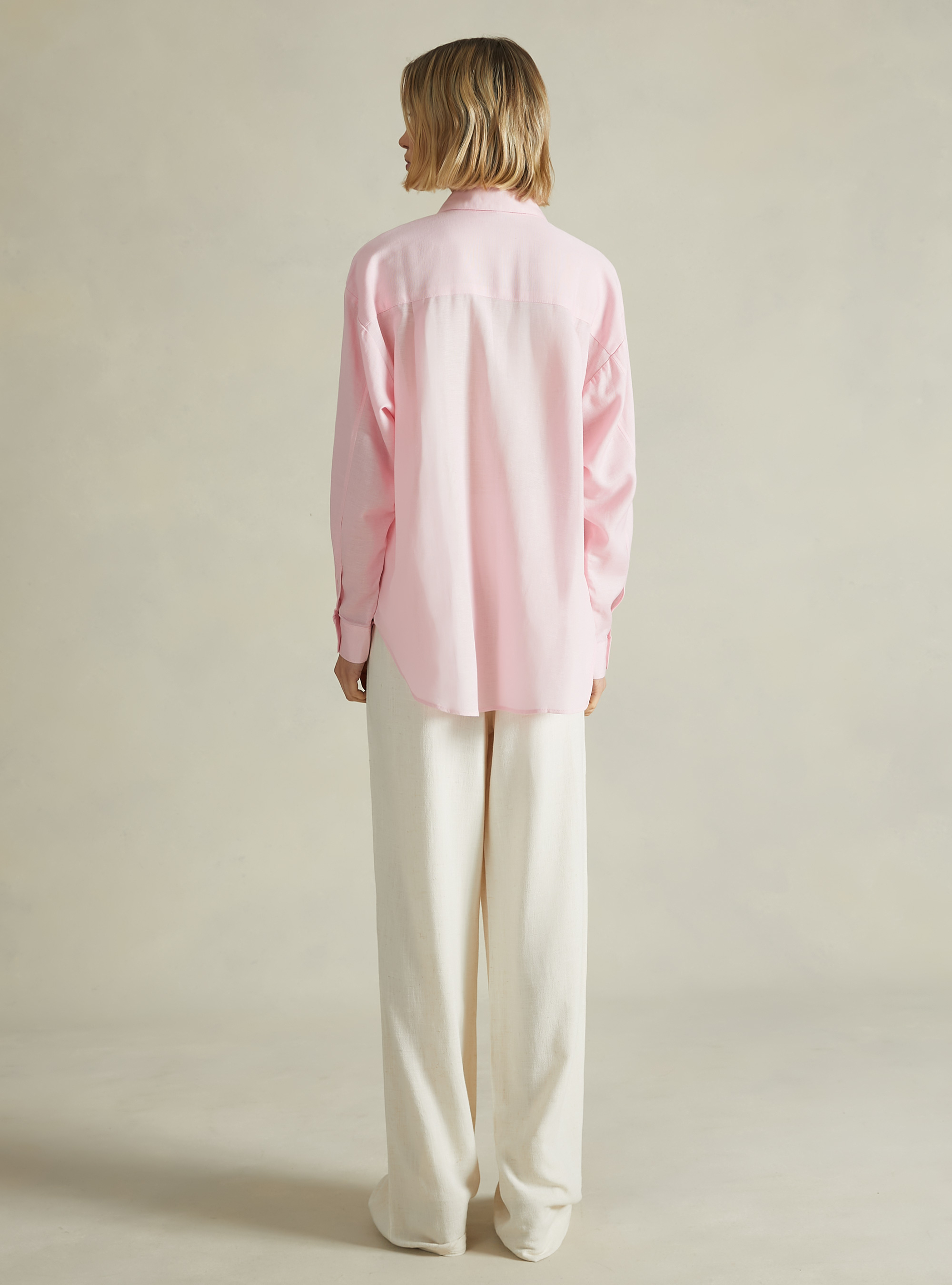 Chemise en lin coupe confort, PK2 PINK MEDIUM