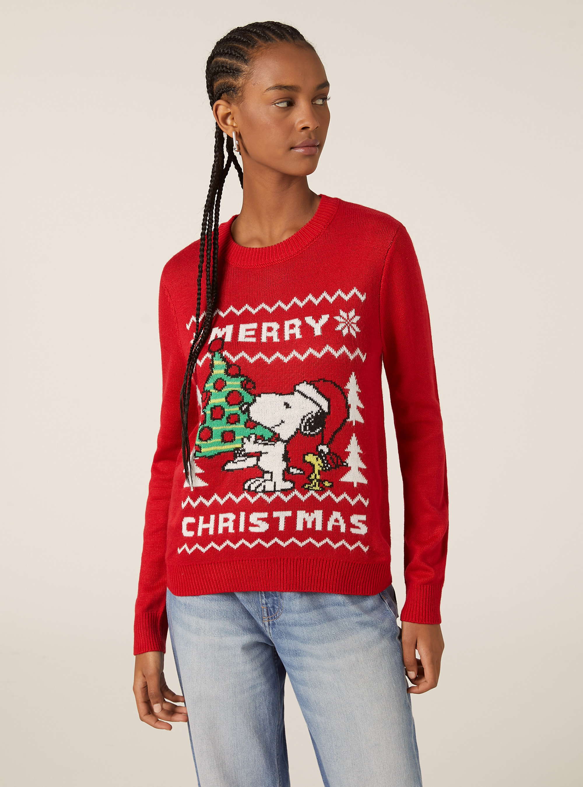 Pullover  "snoopy merry xmas  ", RD2 RED MEDIUM