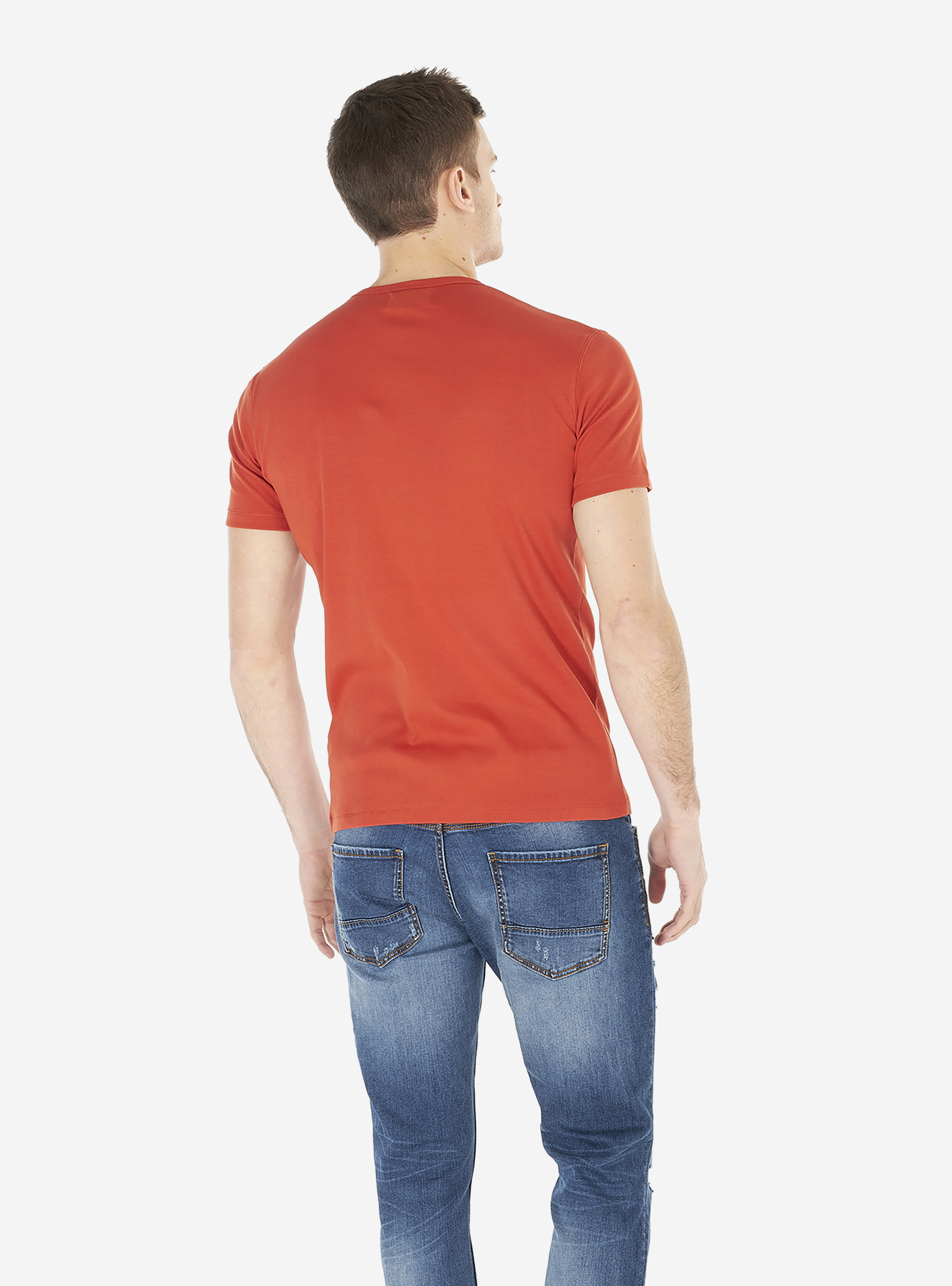 Maglietta comfort-stretch, ARANCIONE SCURO