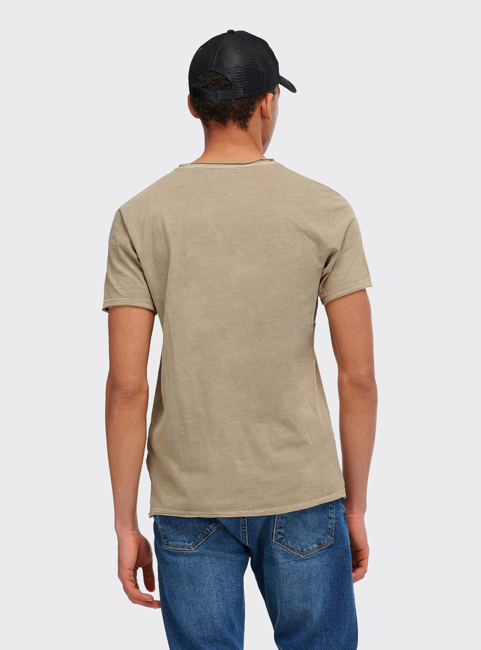 COLOR BLOCK T-SHIRT, BEIGE