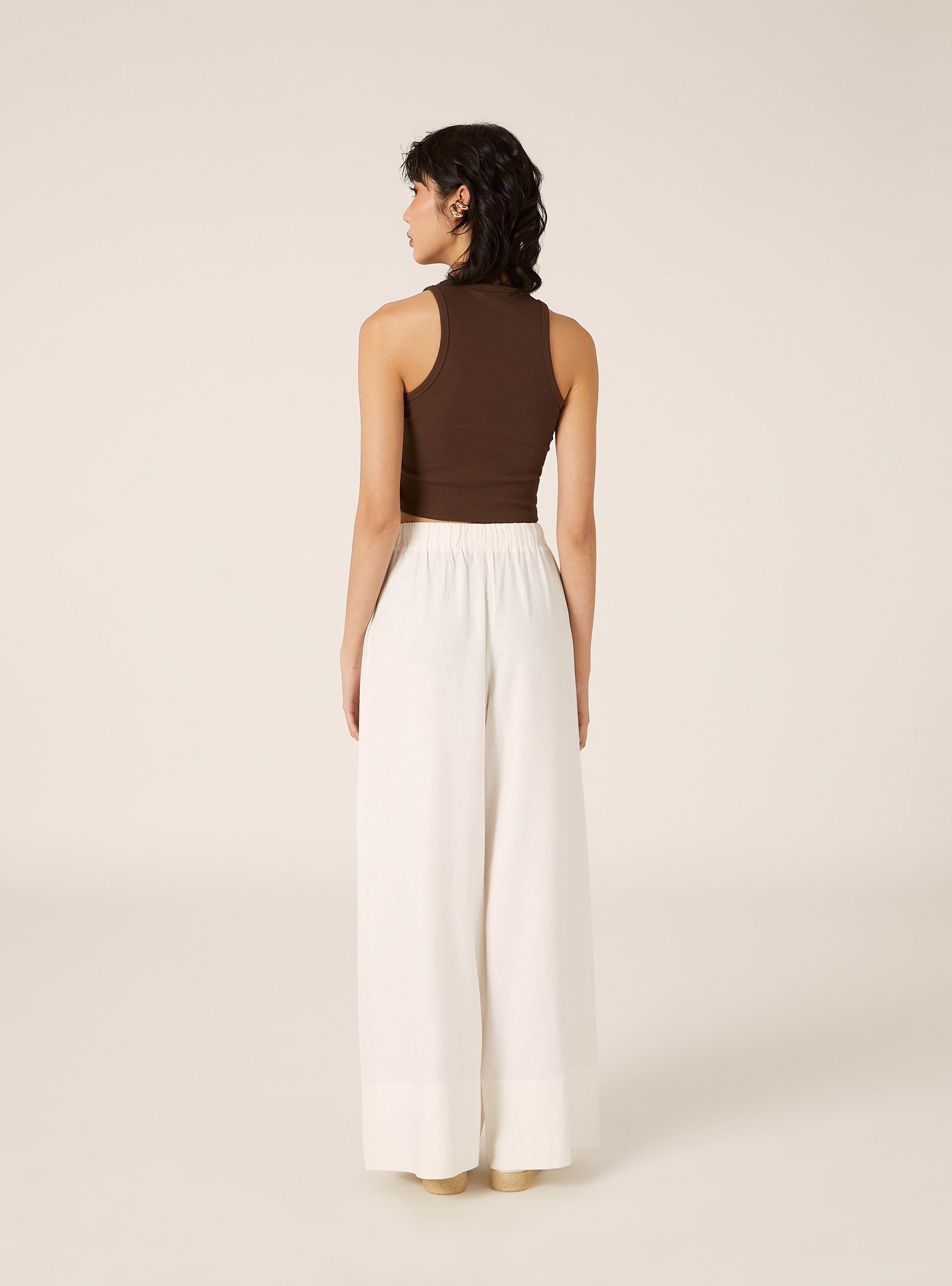 Canotta basic in cannete', BR2 BROWN MEDIUM