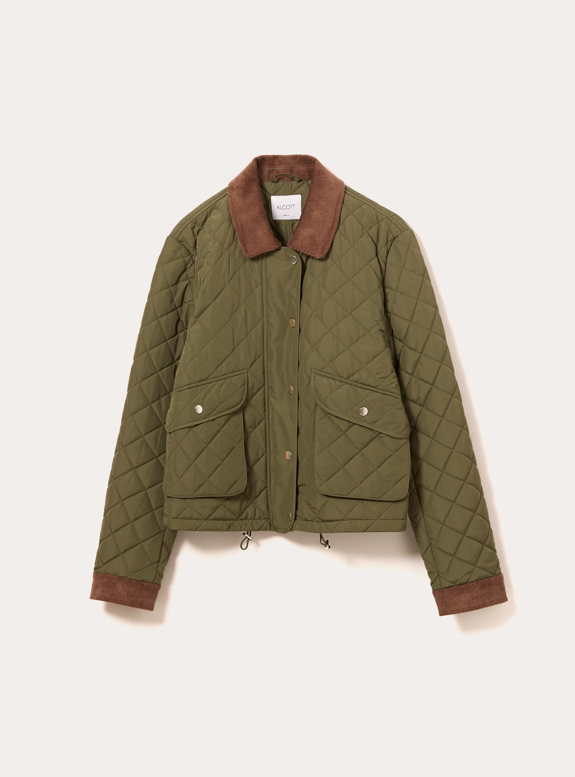 Chaqueta acolchada con cuello de terciopelo, KY2 KAKY MEDIUM