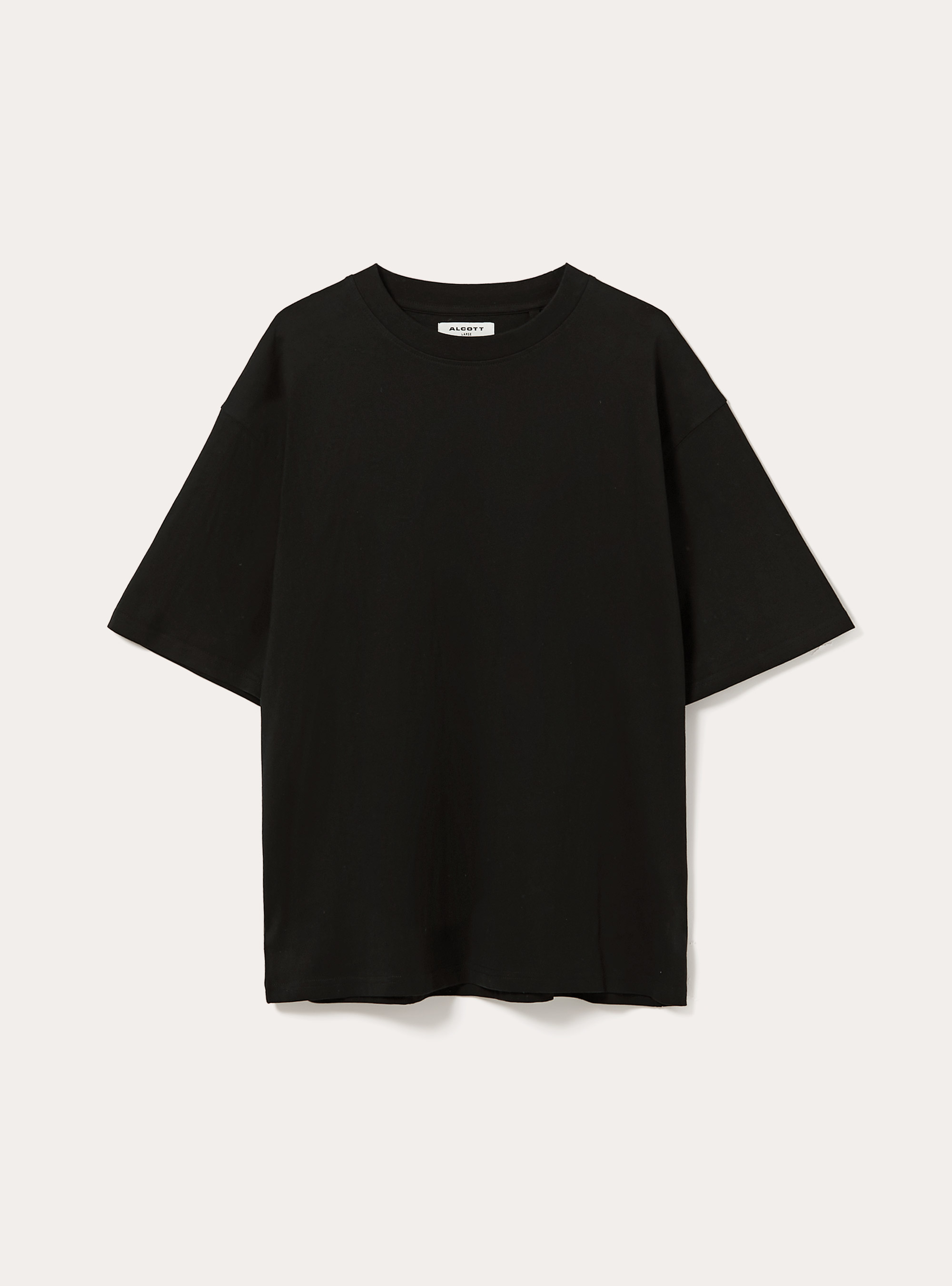Boxy fit cotton T-shirt, BK1 BLACK