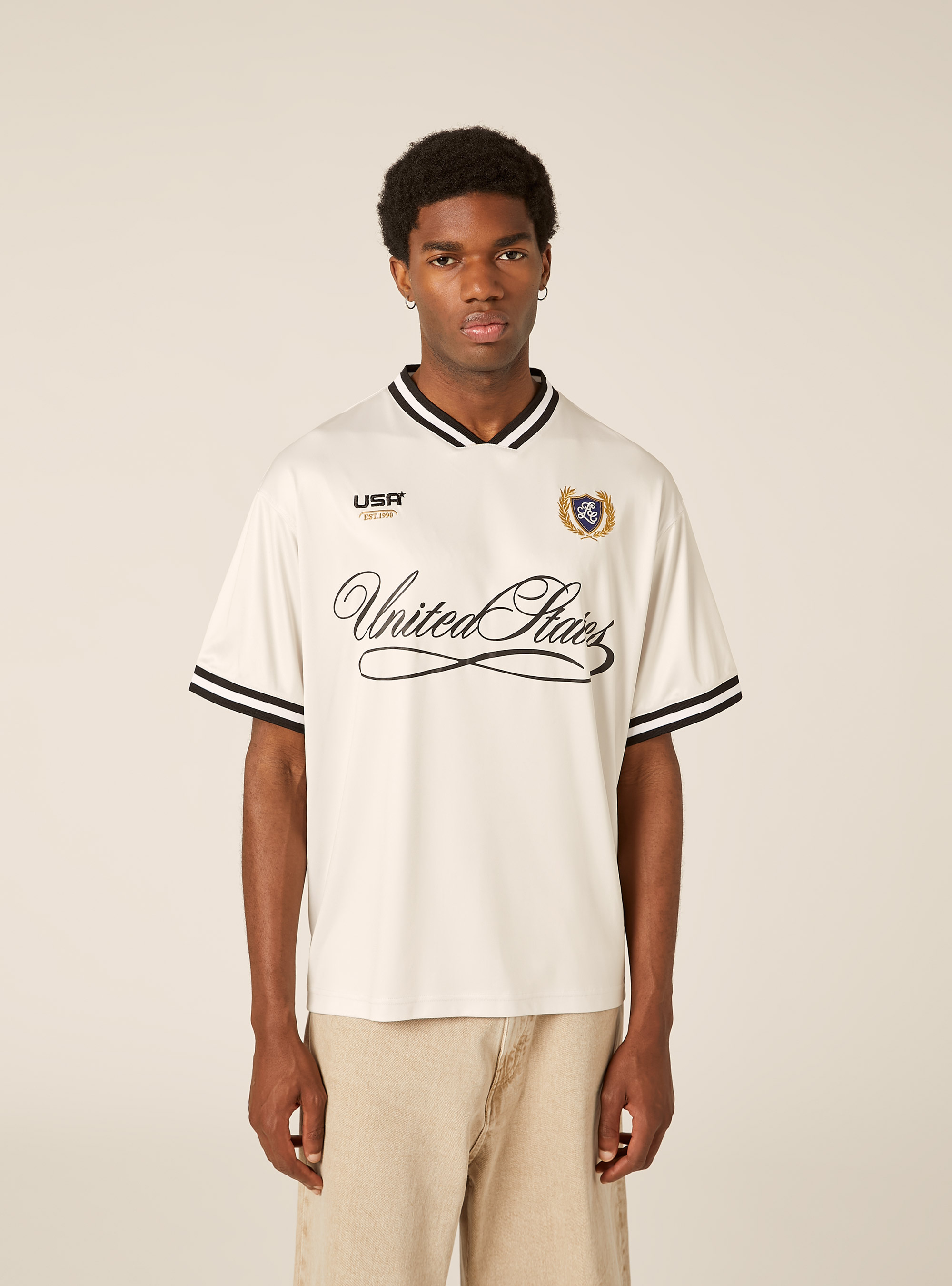 Maillot de Foot Blokecore en Tissu Technique L&eacute;ger, WH2 WHITE