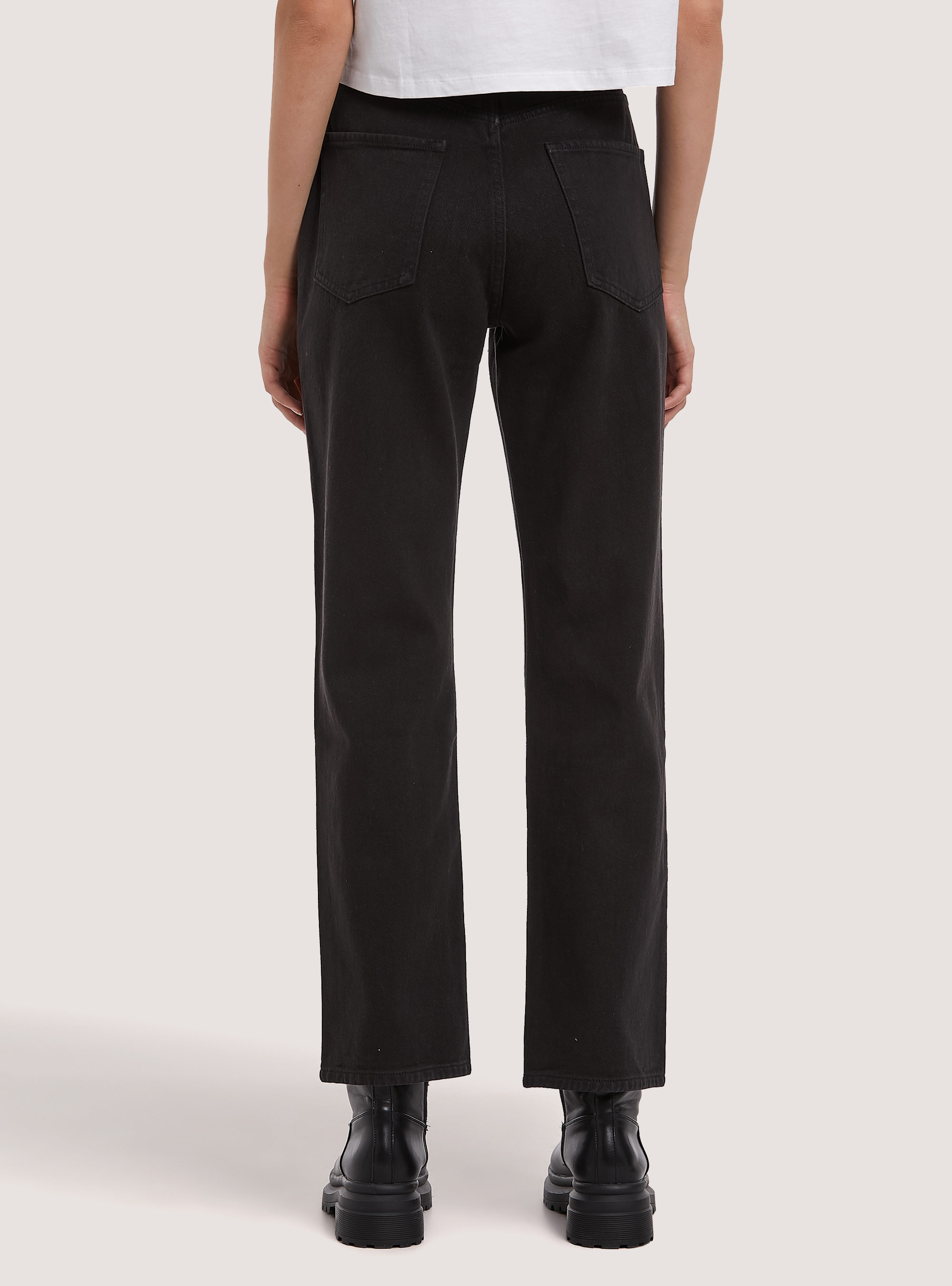 Twill-Hose mit gerader Passform, BK1 BLACK