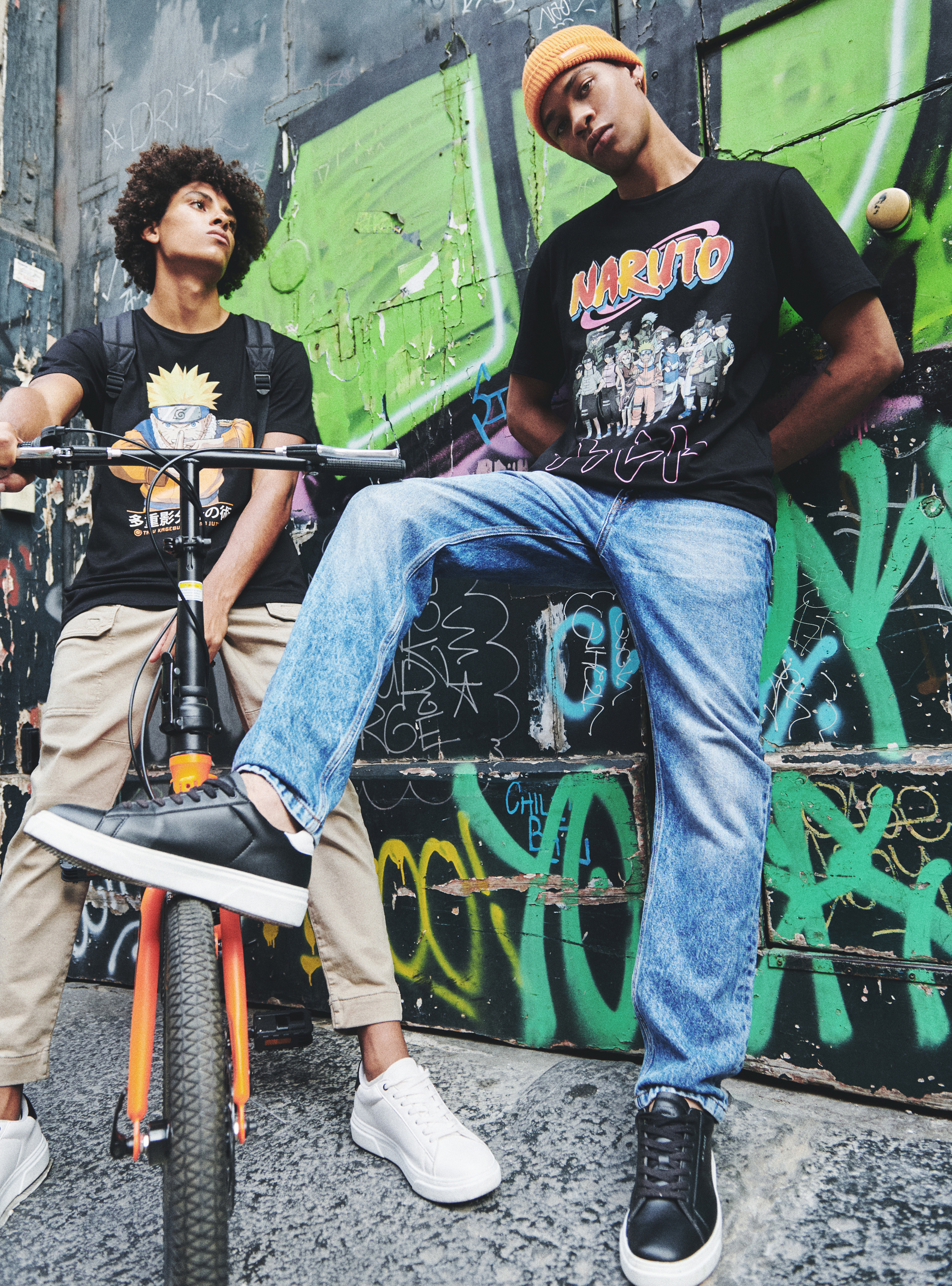 Naruto x Alcott T-shirt, BK1 BLACK