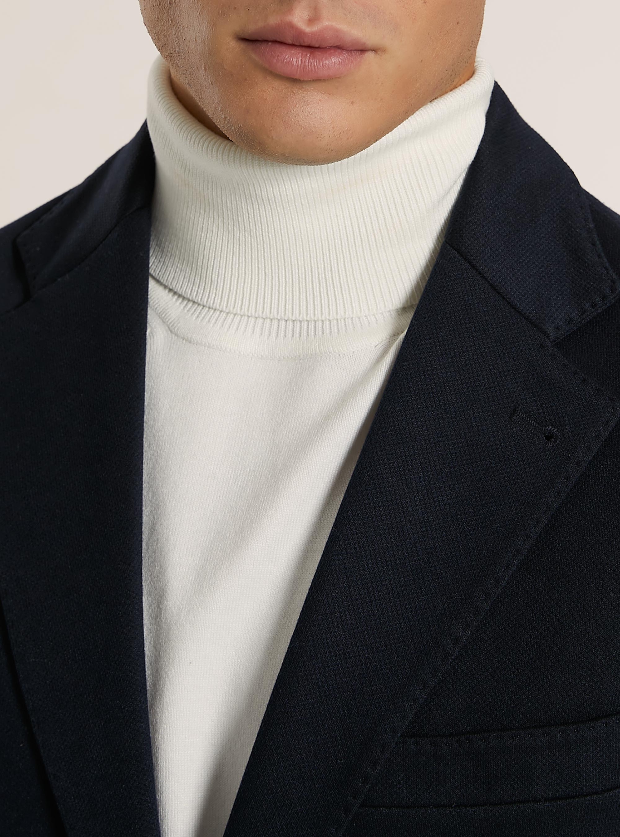 Giacca monopetto con texture a nido d'ape, NA1 NAVY DARK