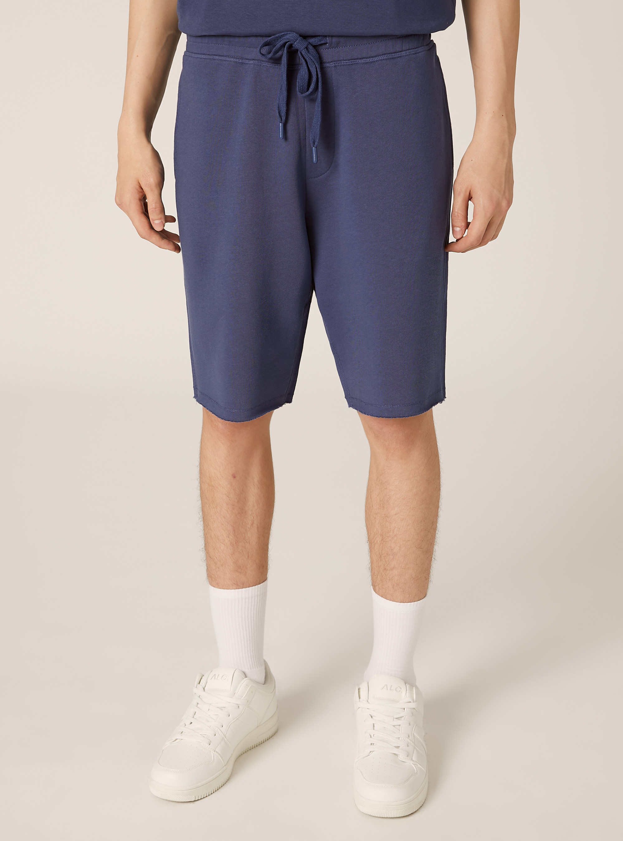 Bermuda jogger in cotone, BL3 BLUE LIGHT