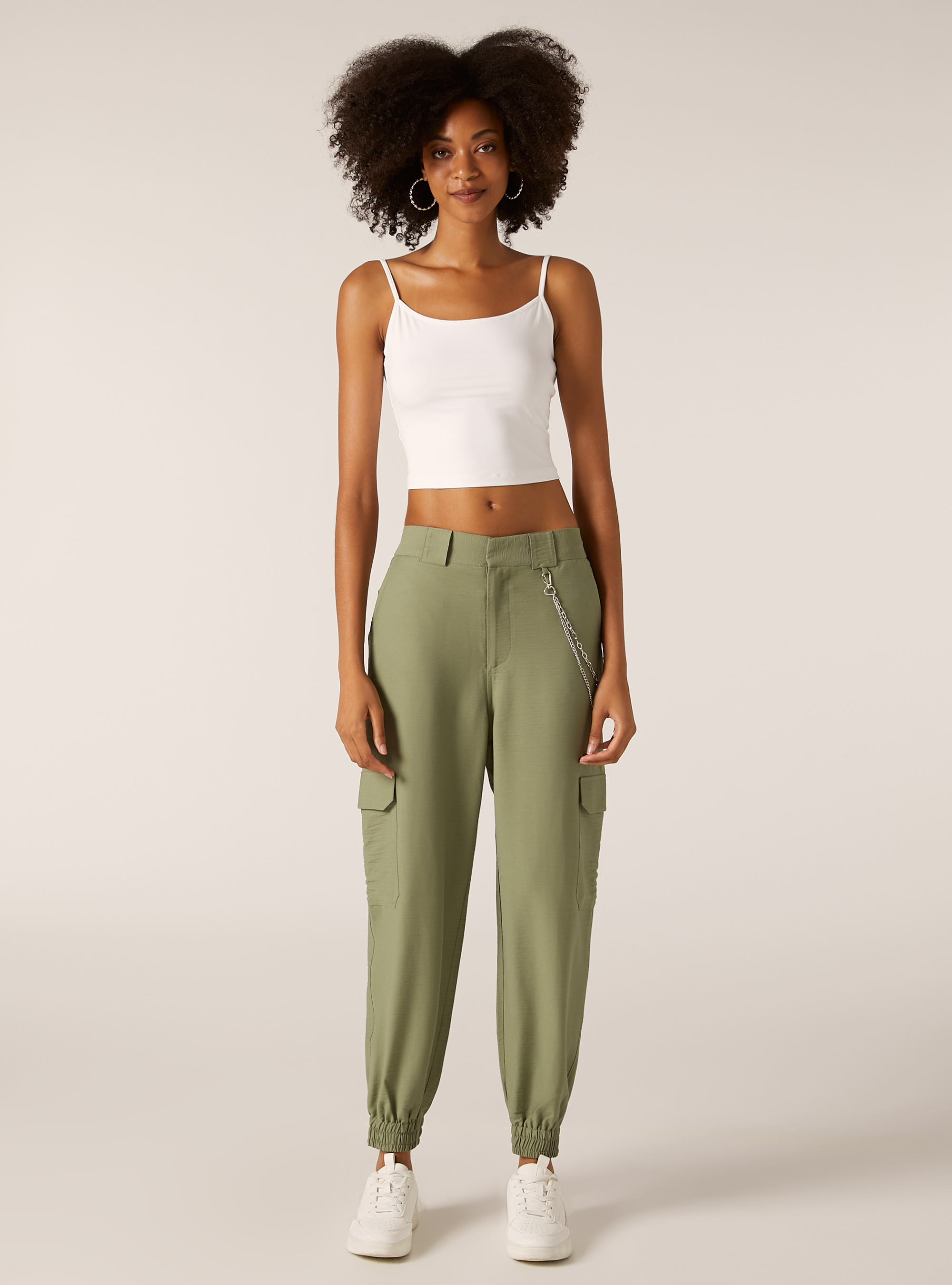Pantaloni jogger con catena, KAKY MEDIO