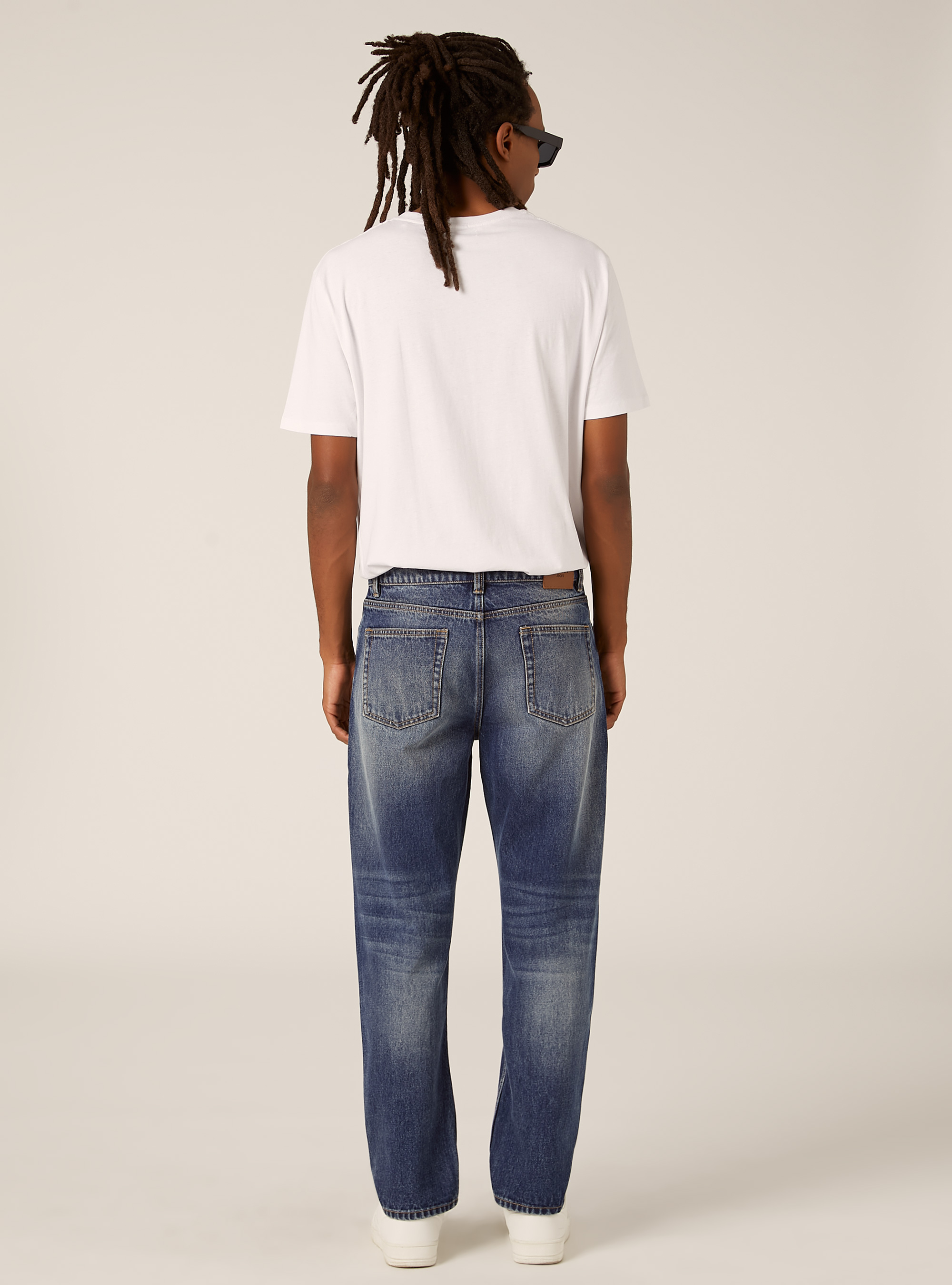 Jeans coupe droite, D002 MEDIUM DARK BLUE