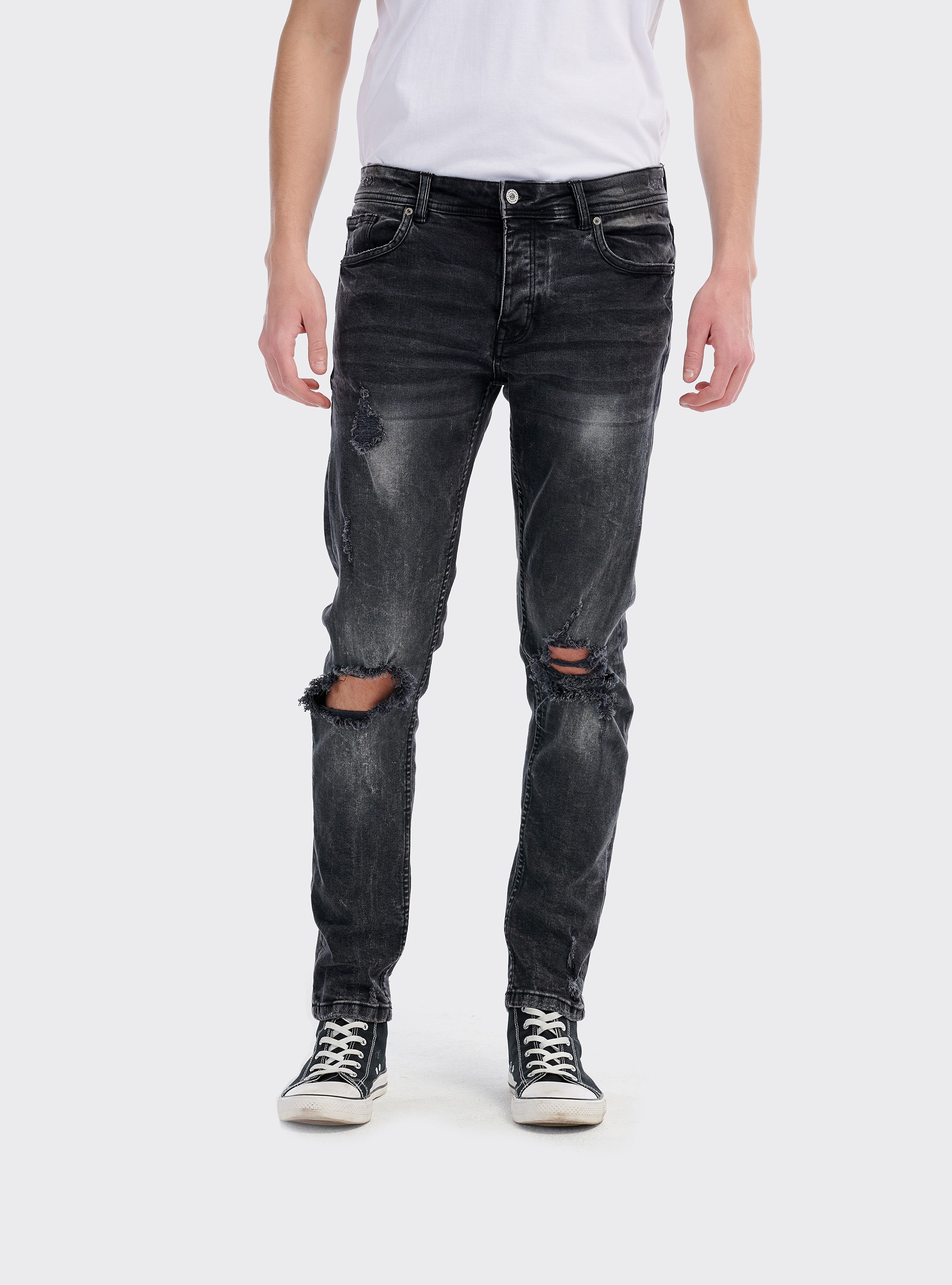 Jeans stretch skinny, C101 BLACK