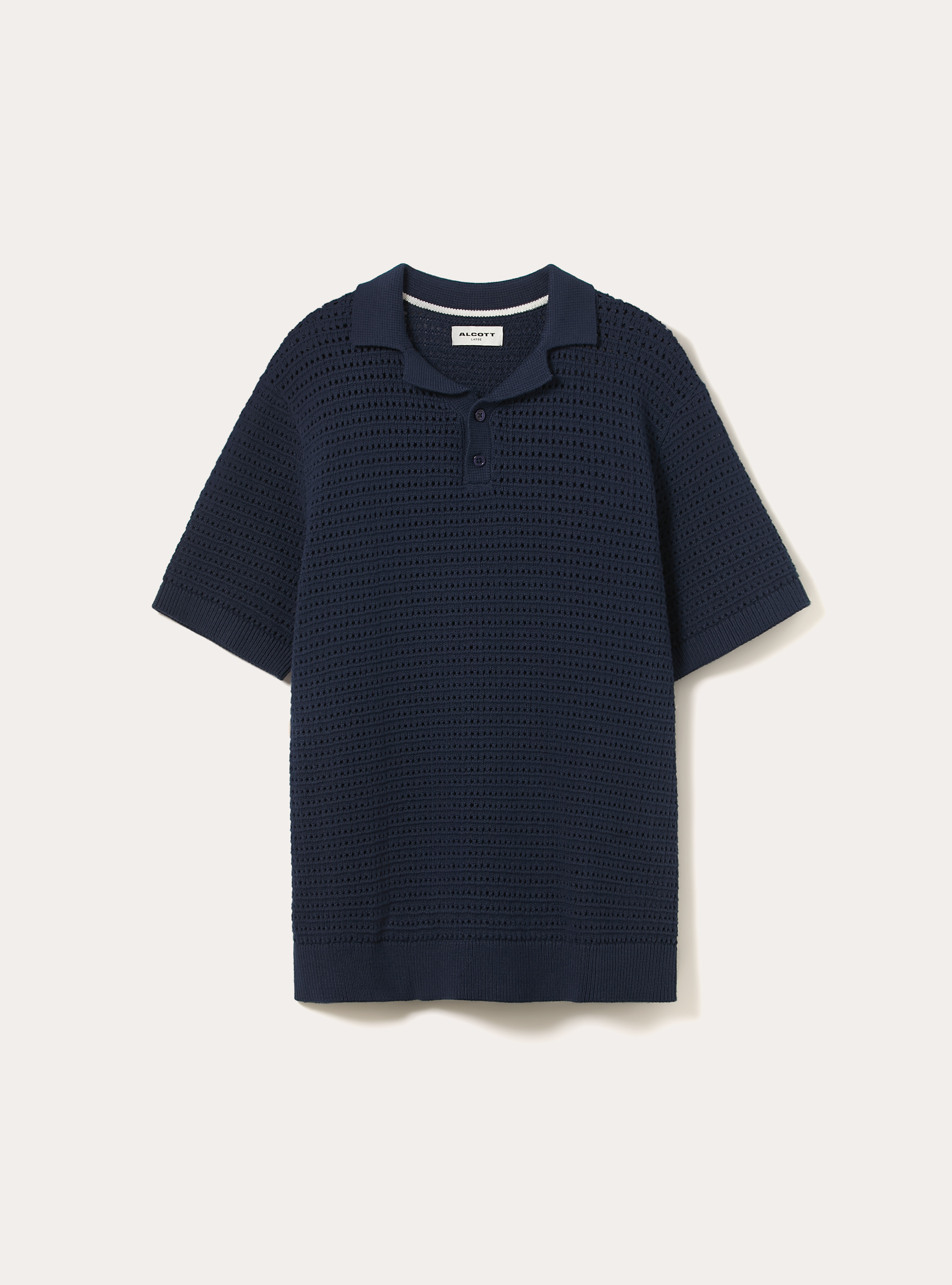 Knitted polo shirt, NA2 NAVY MEDIUM