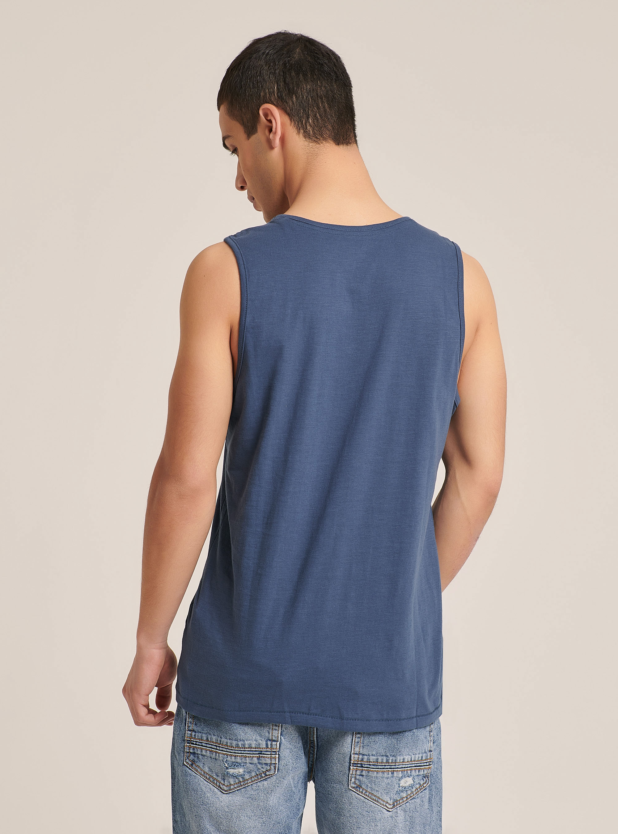 Tanktop mit Aufdruck City, C222 BLUE