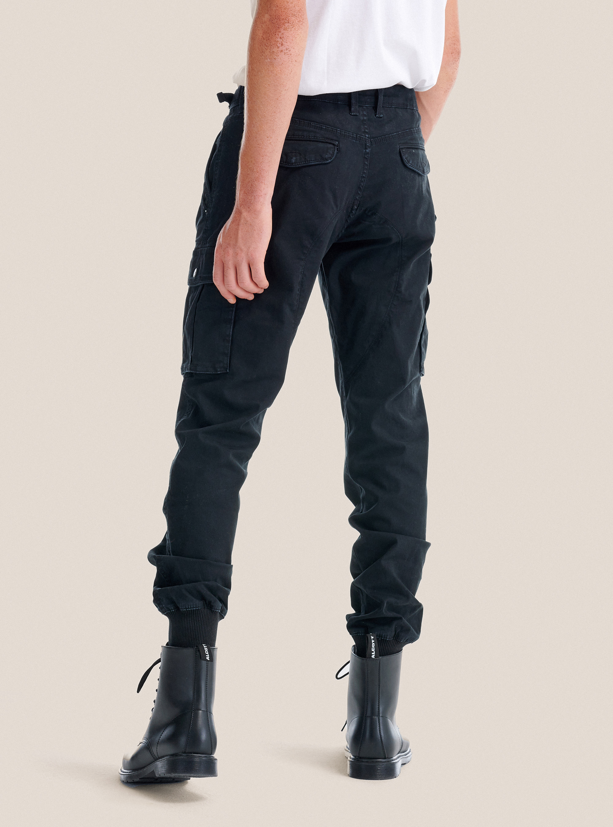 Militärhosen mit elastischem Bund, C101 BLACK