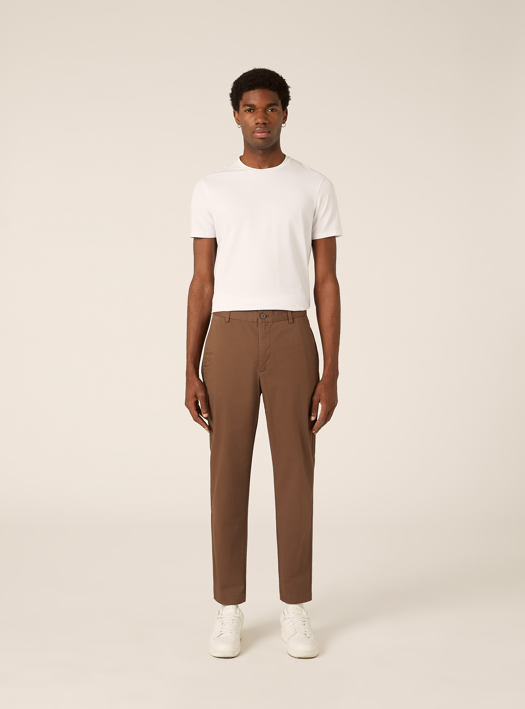 Slim fit chino trousers, BR2 BROWN MEDIUM