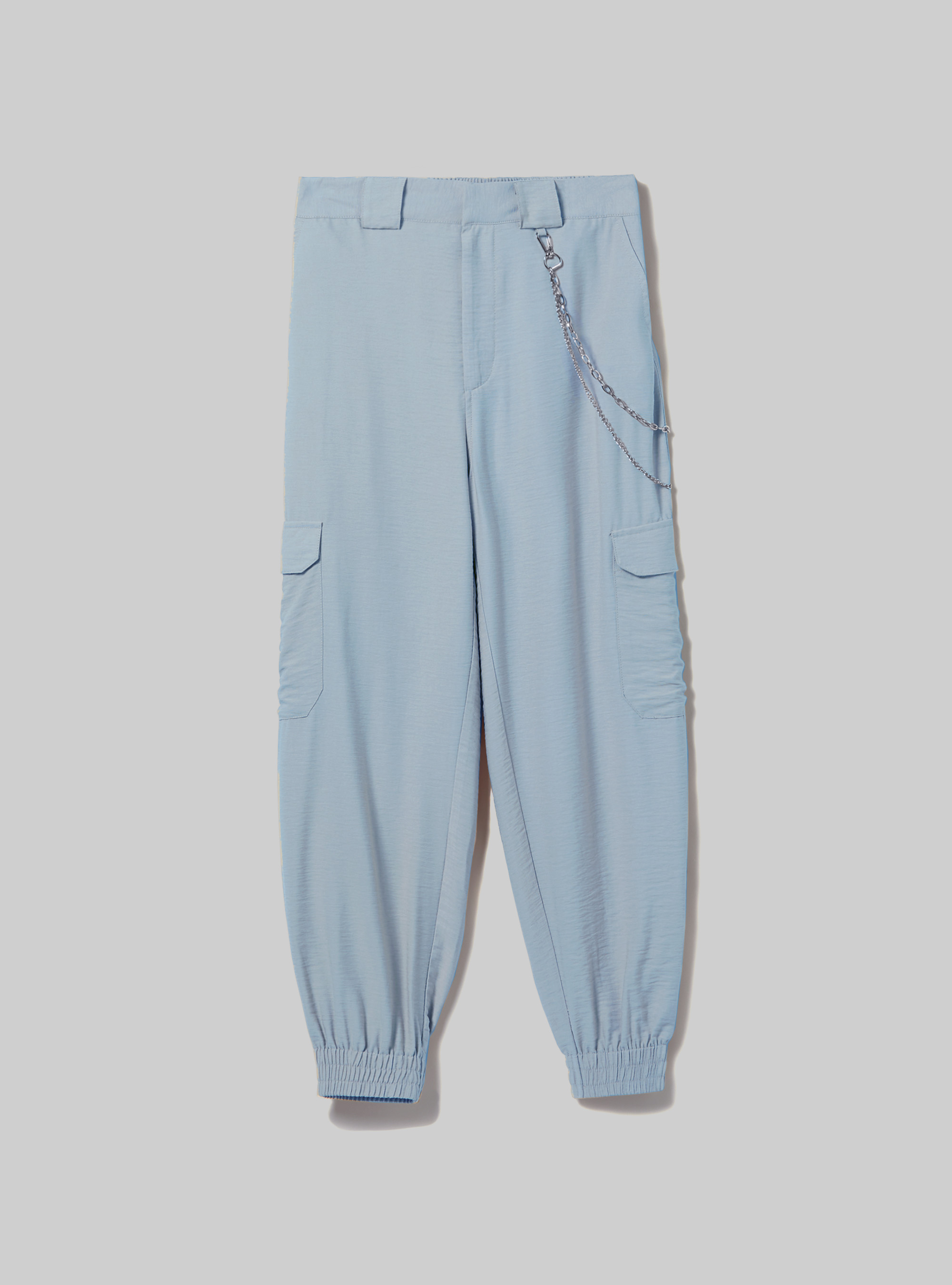 Hose aus einer Leinenmischung mit Kette, AZ2 AZURE MEDIUM