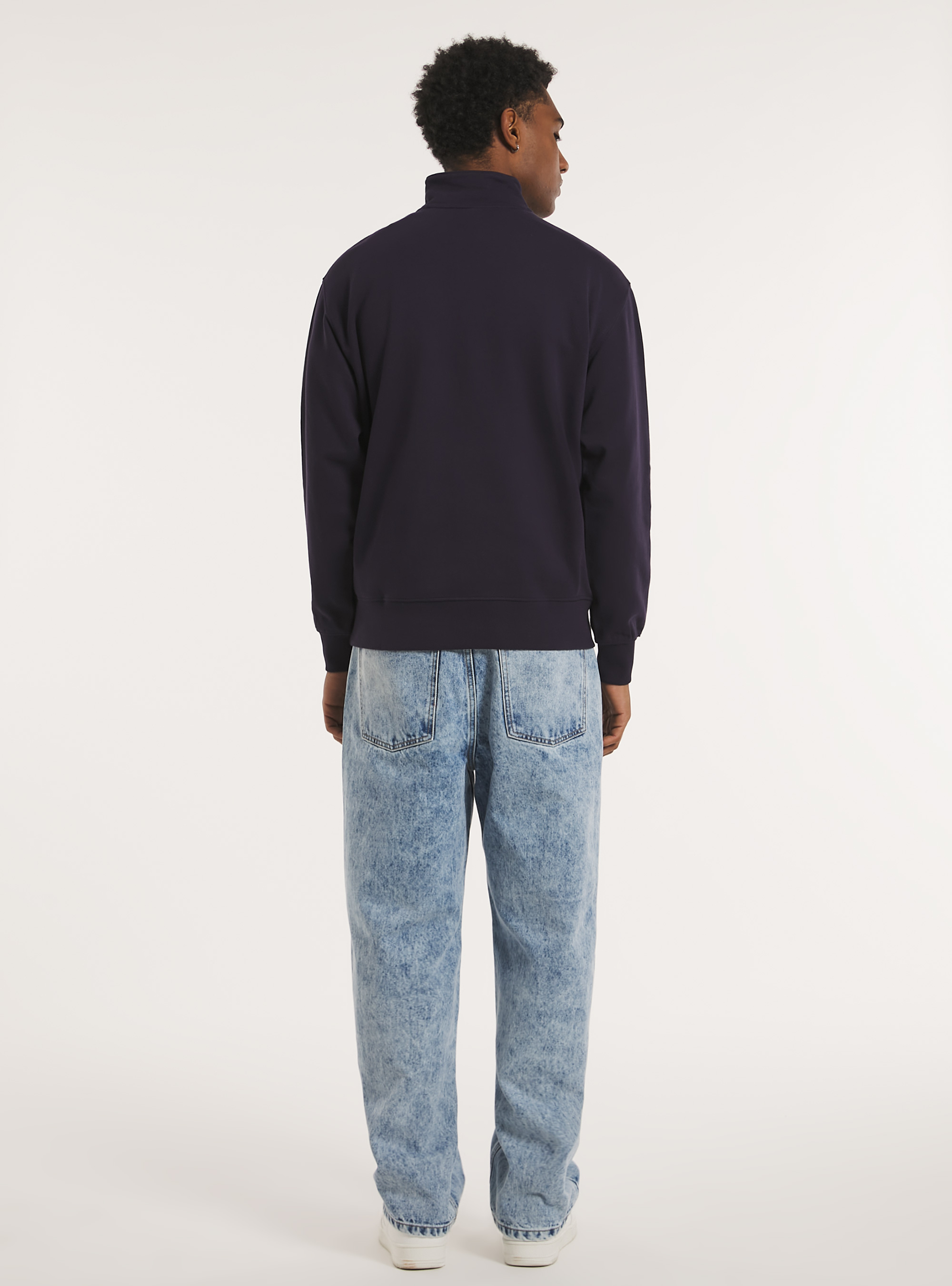 Sudadera de medio cuello con cremallera, NA1 NAVY DARK