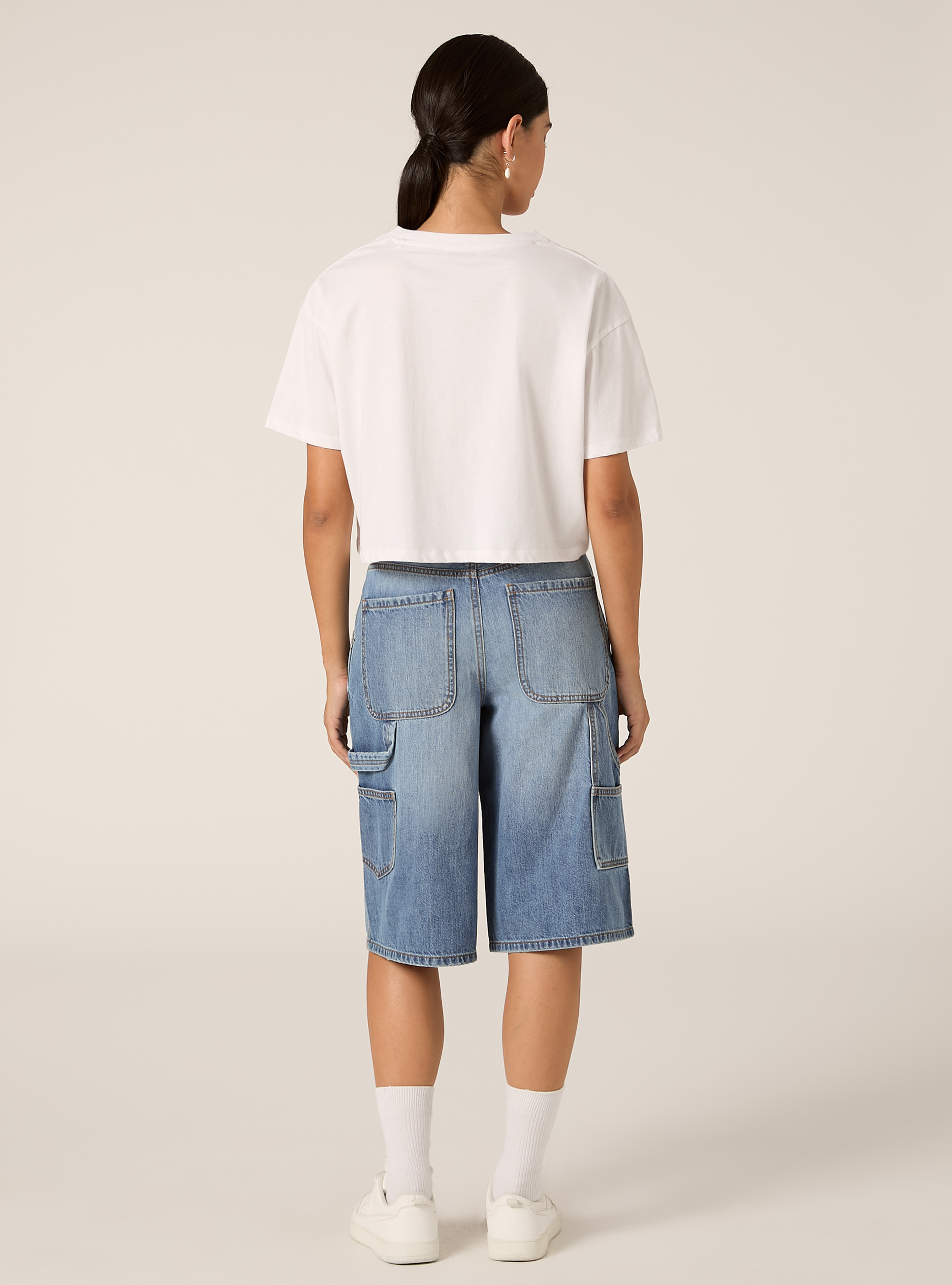 Bermuda Jort Carpenter in Denim, D004 MEDIUM LIGHT BLUE