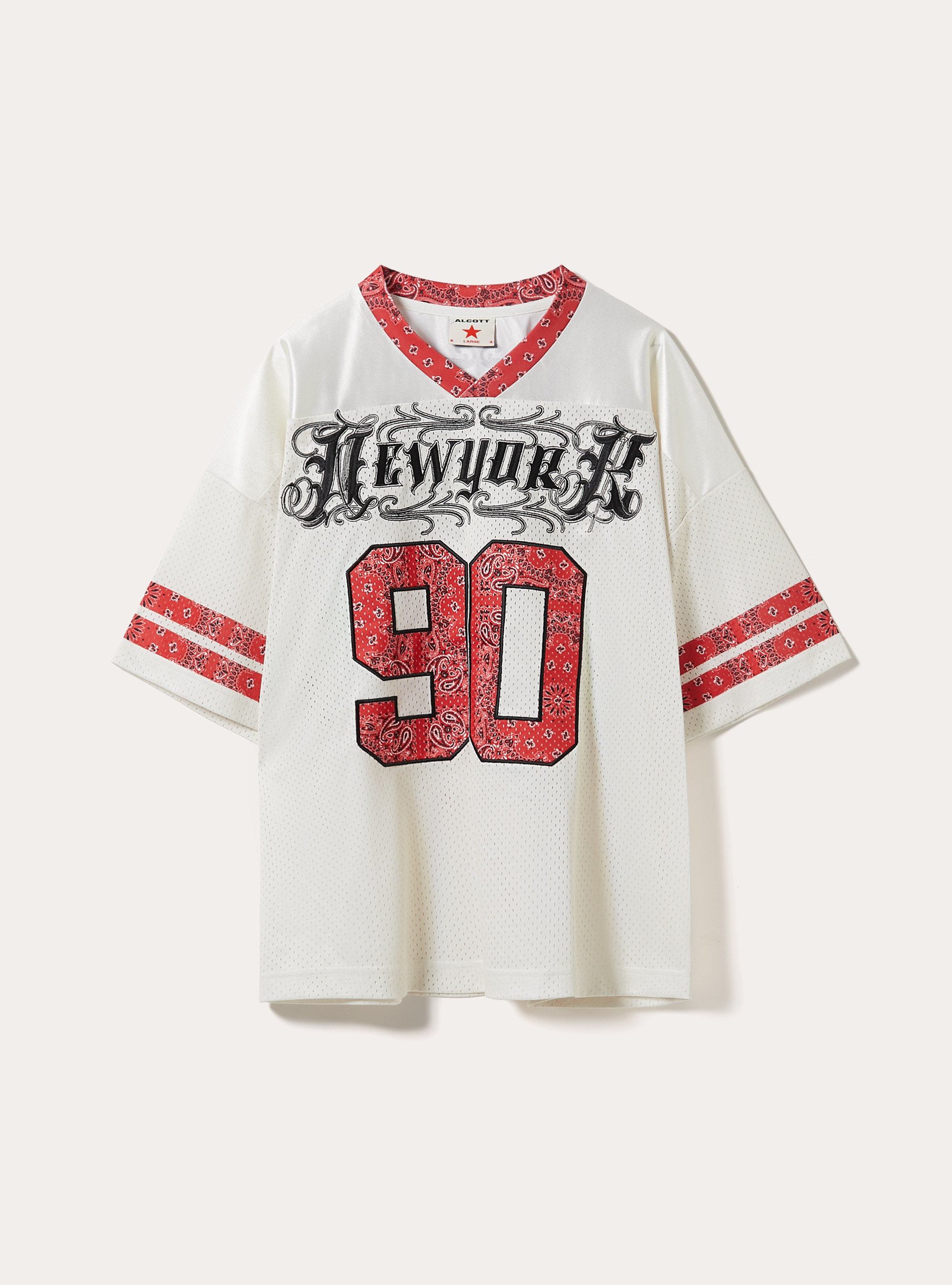 Oversized Football Jersey, WH2 WHITE