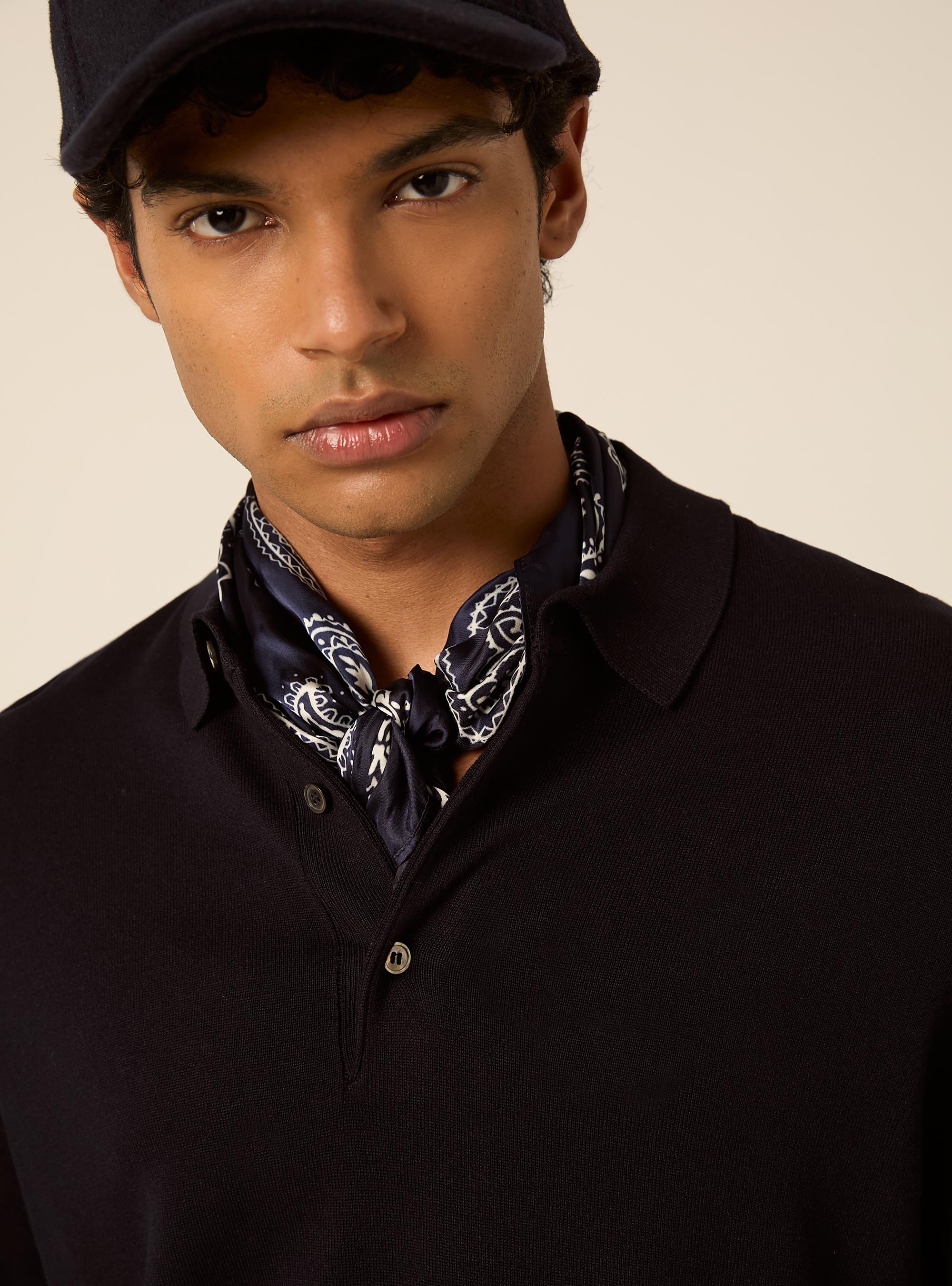 Polo in maglia  in viscosa, NA1 NAVY DARK