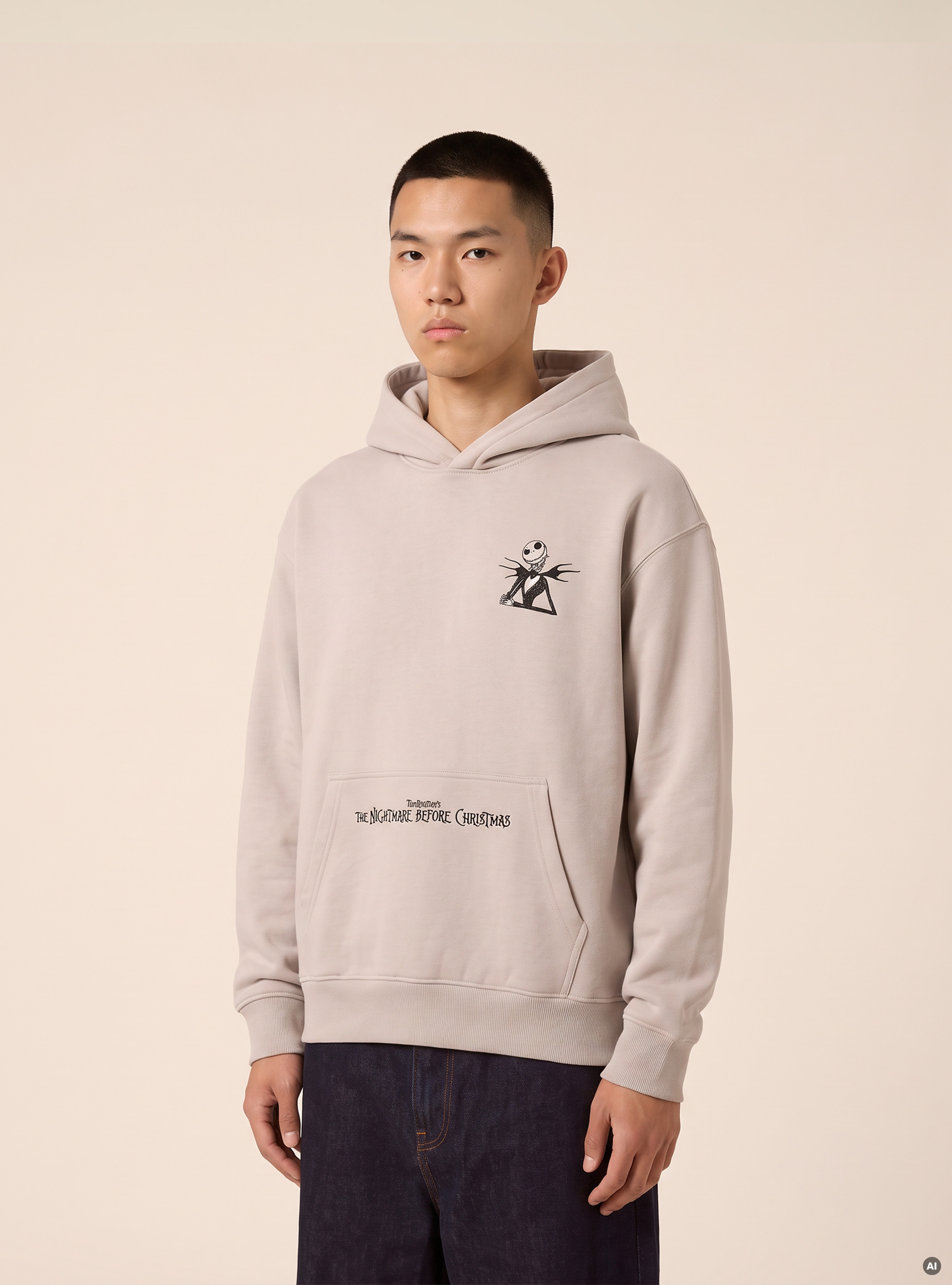 Sudadera con capucha y estampado Nightmare Before Christmas / Alcott, GY2 GREY MEDIUM