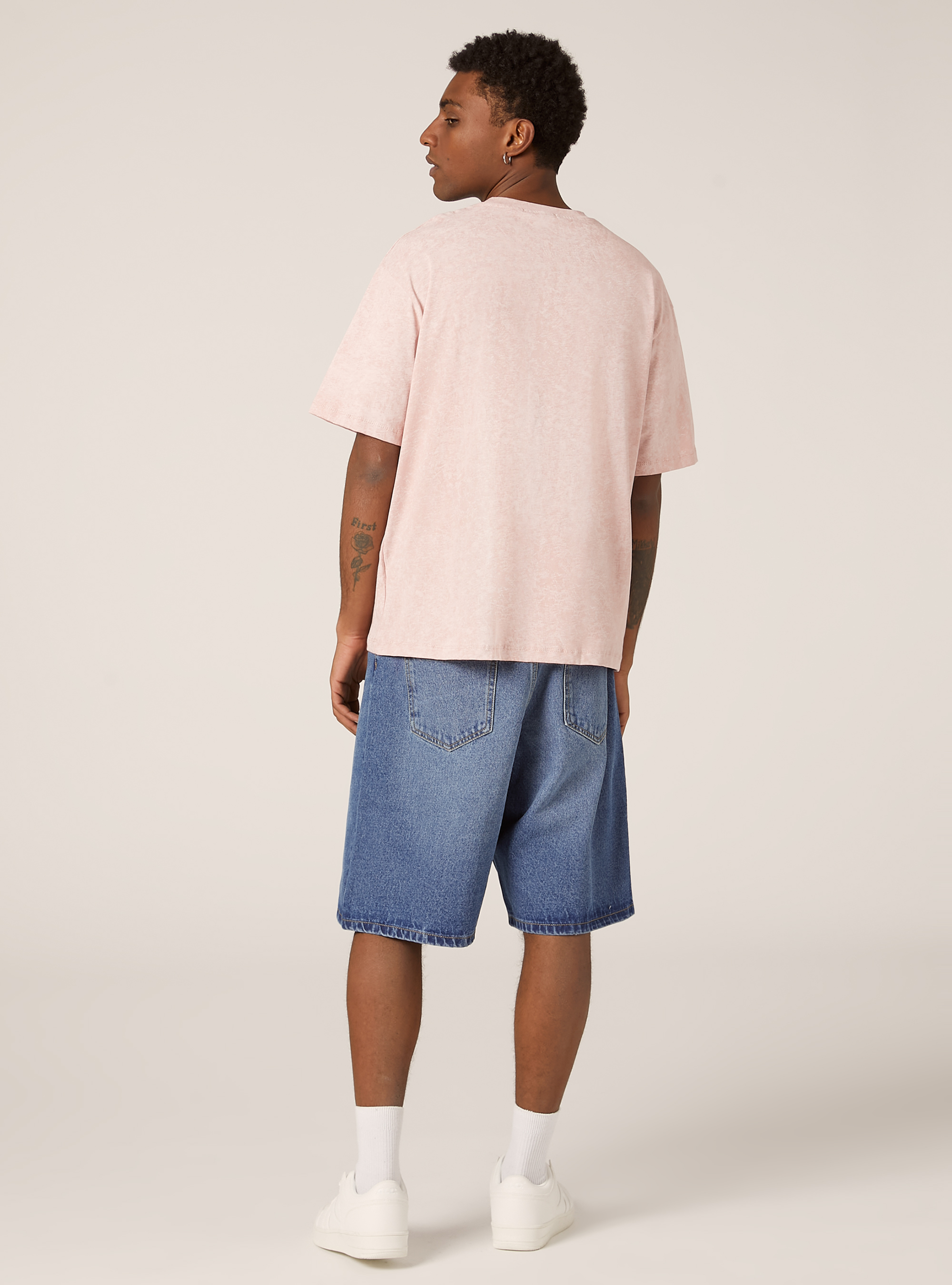 Marbled boxy fit t-shirt, PK3 PINK LIGHT