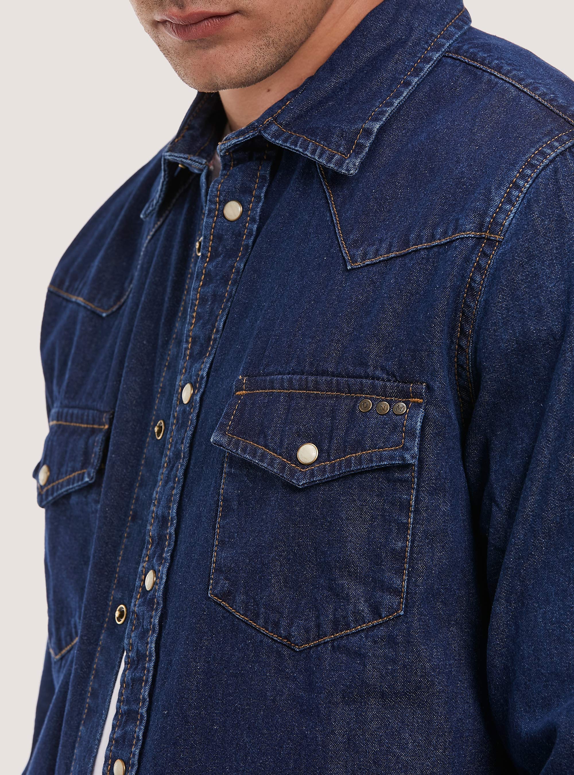Denim shirt, D001 DEEP BLUE