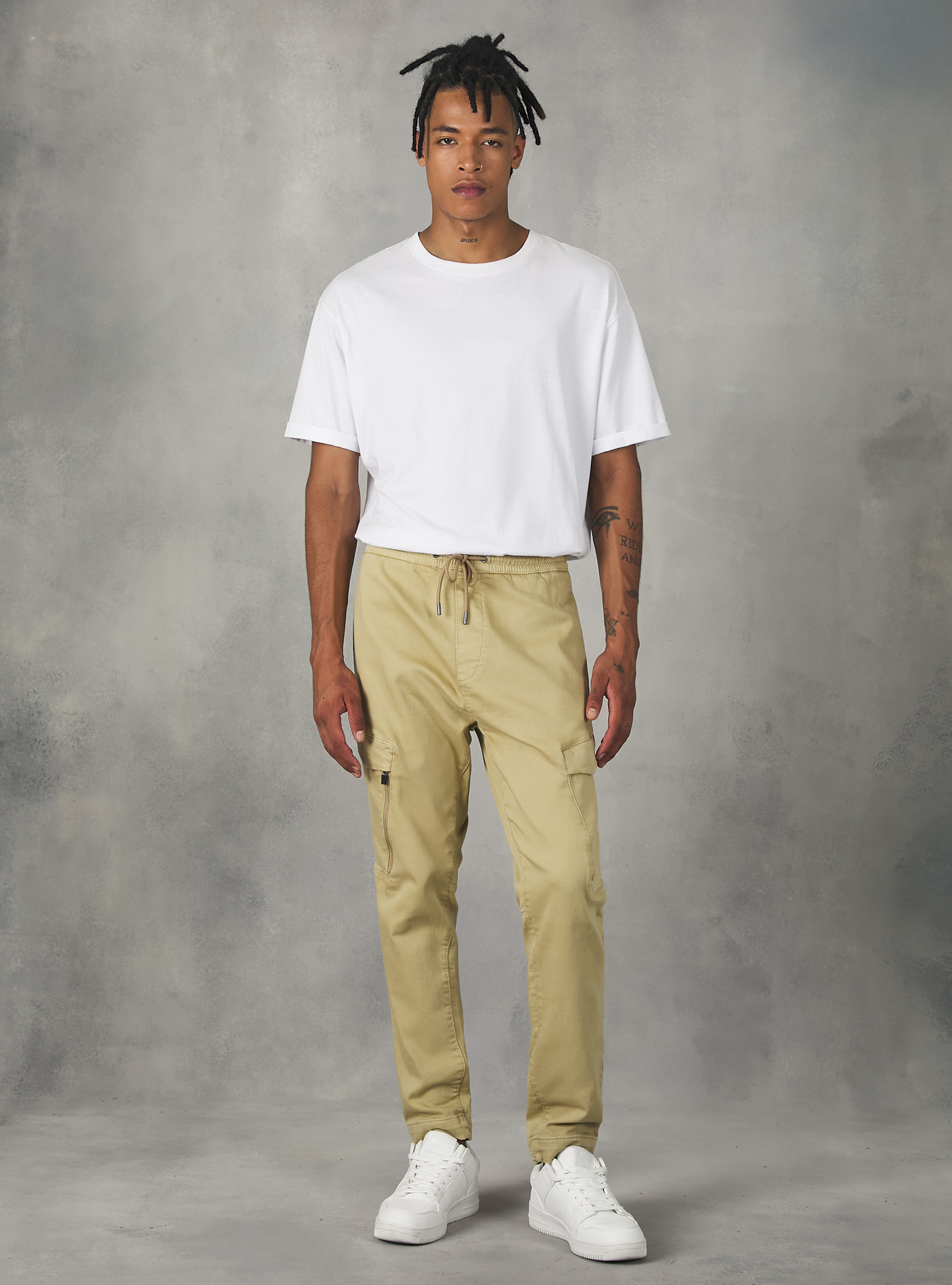 Jogger trousers with large pockets, TB3 TOBACCO LIGHT