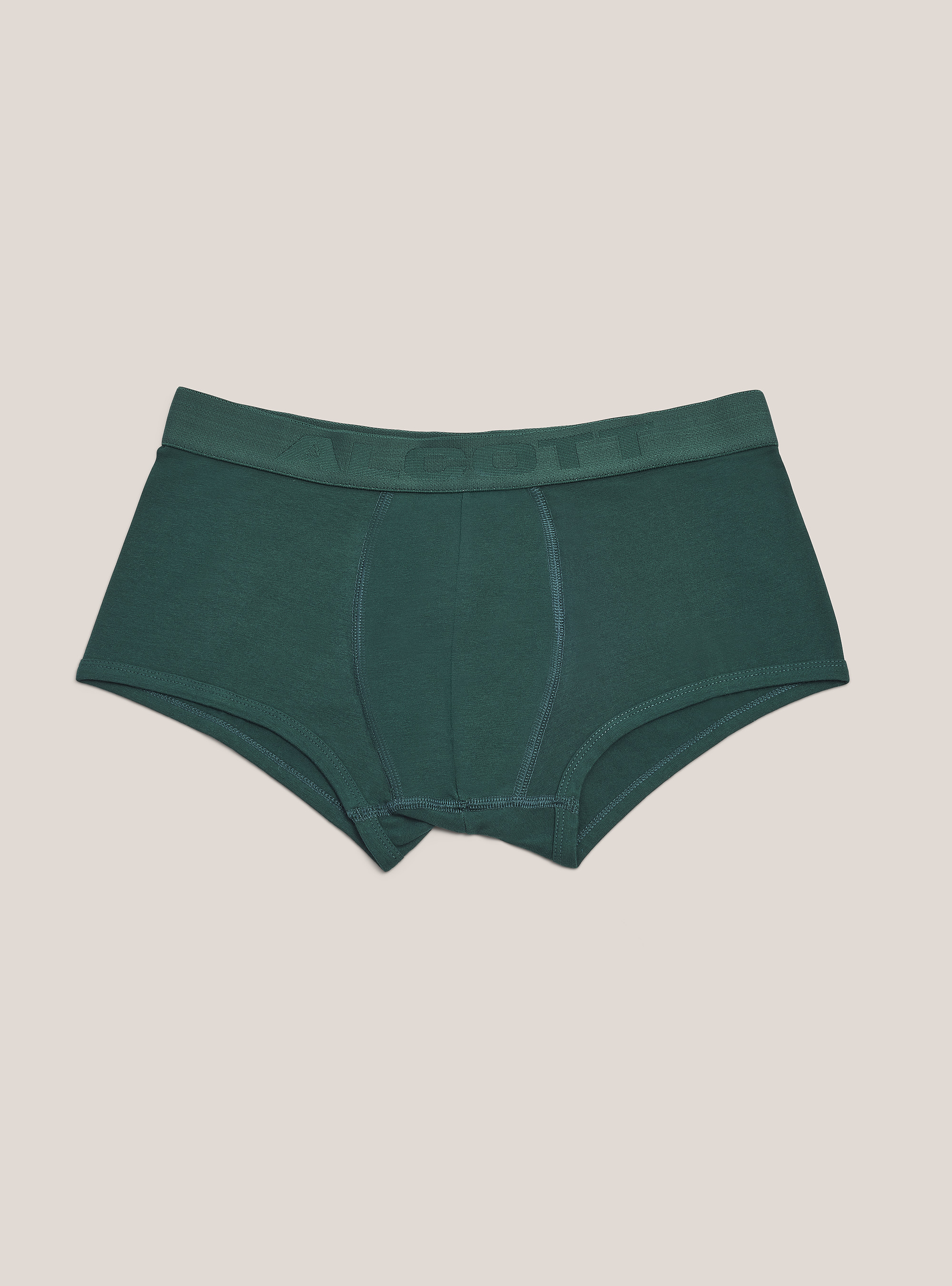 Boxer in cotone elasticizzato con logo, C6577 GREEN