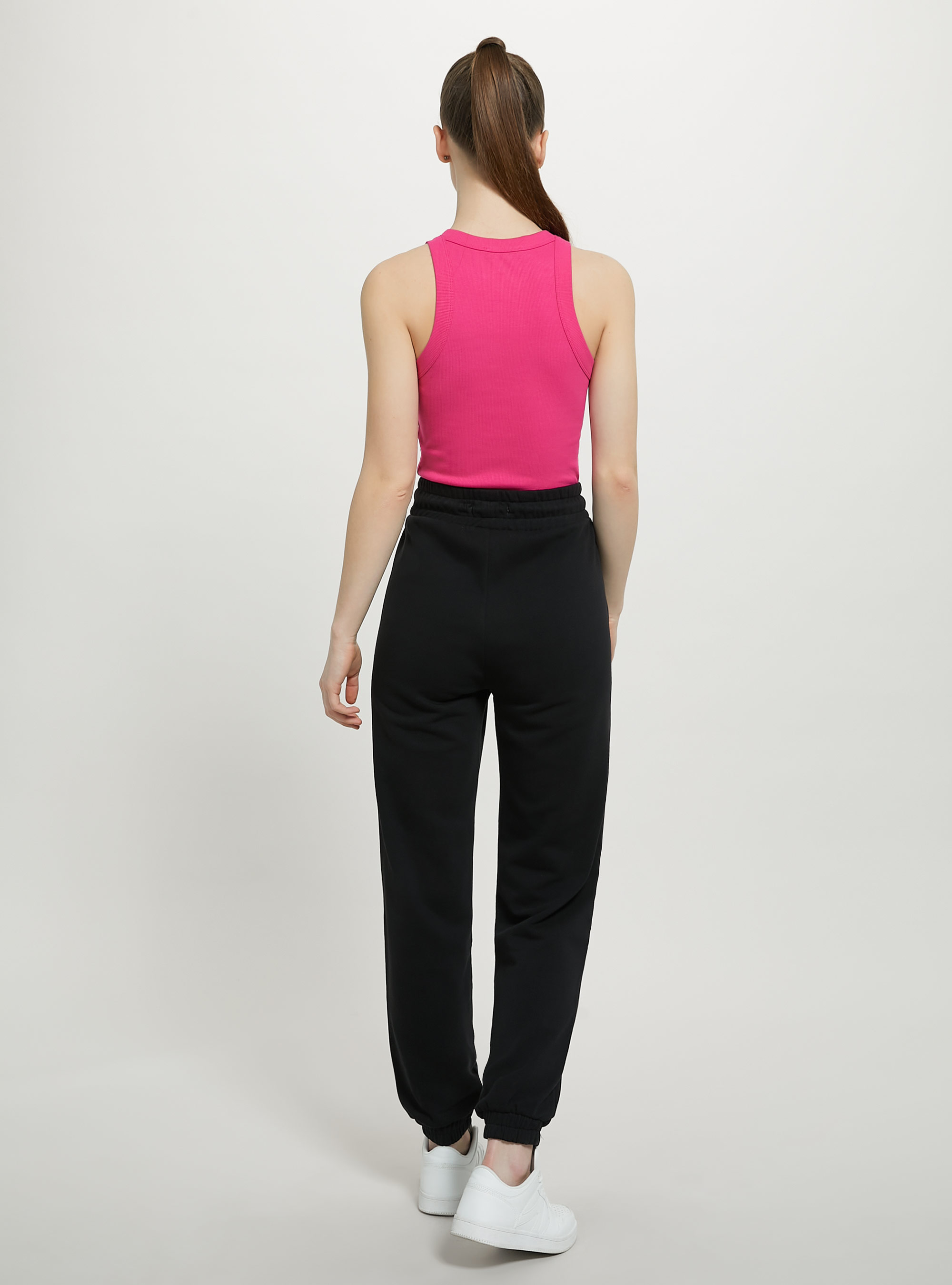 Plush jogger trousers, BK1 BLACK