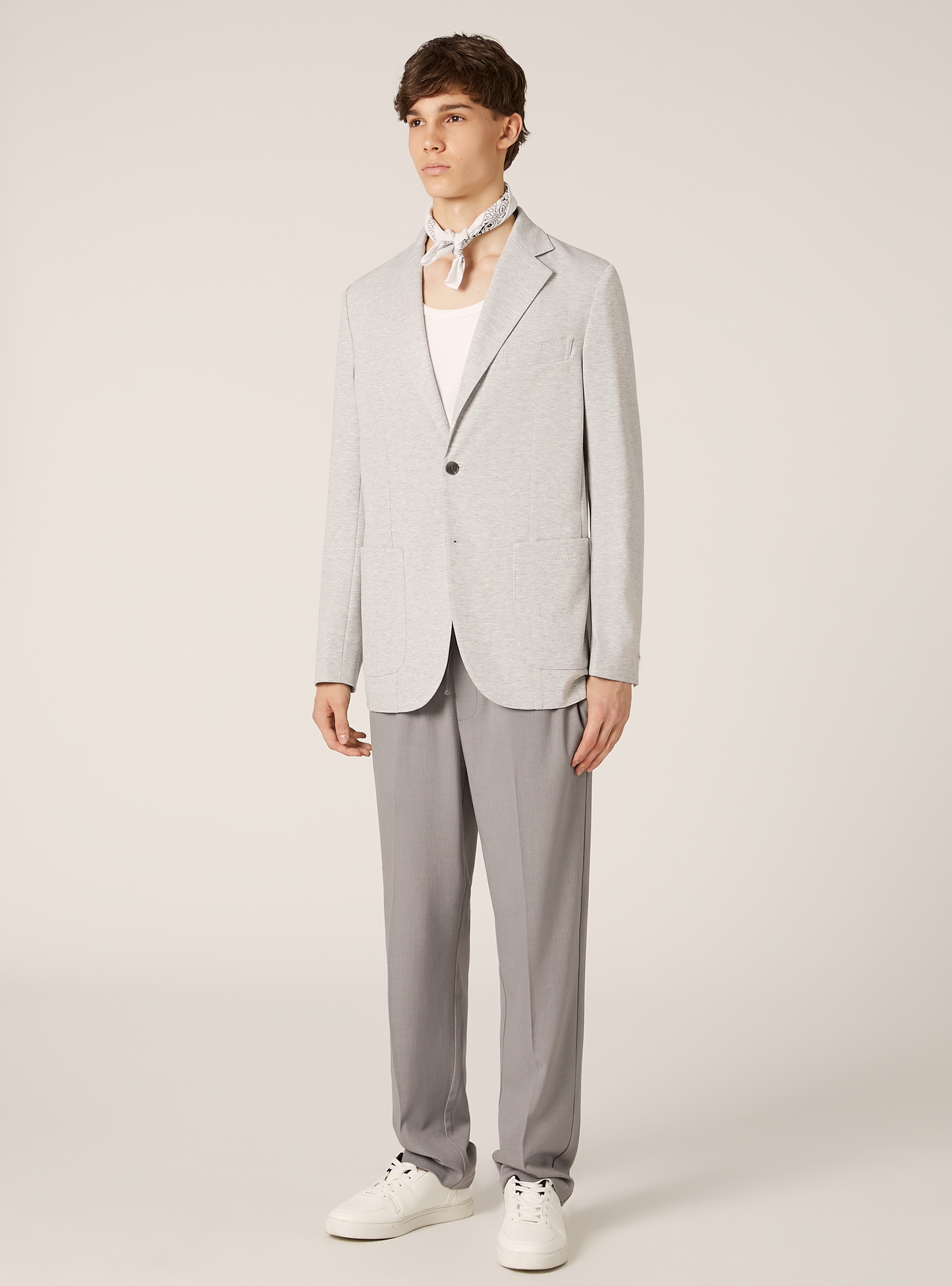 Jersey jacket, MGY3 GREY MEL LIGHT