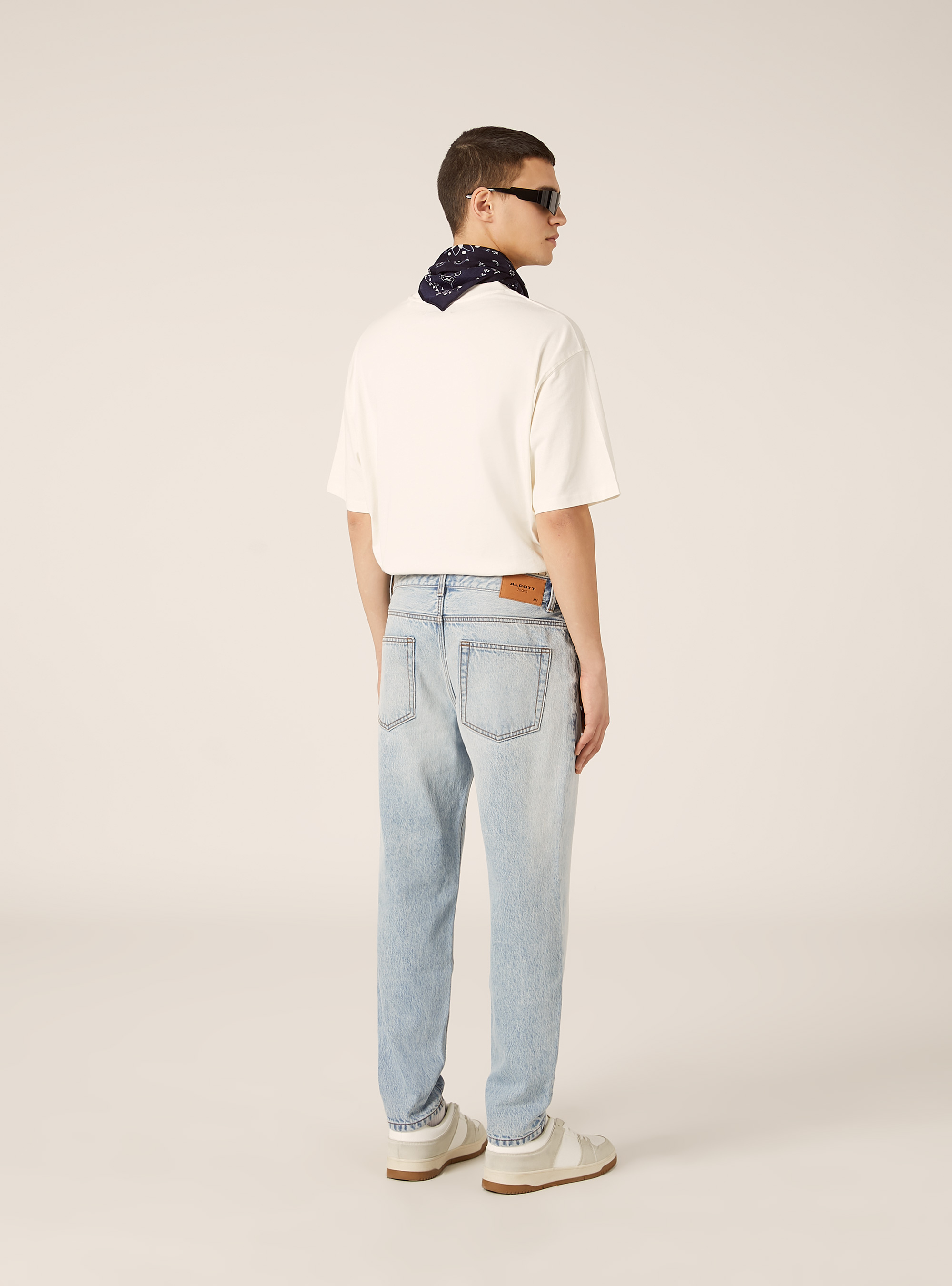 Pantaloni in denim loose fit, D007 LIGHT AZURE