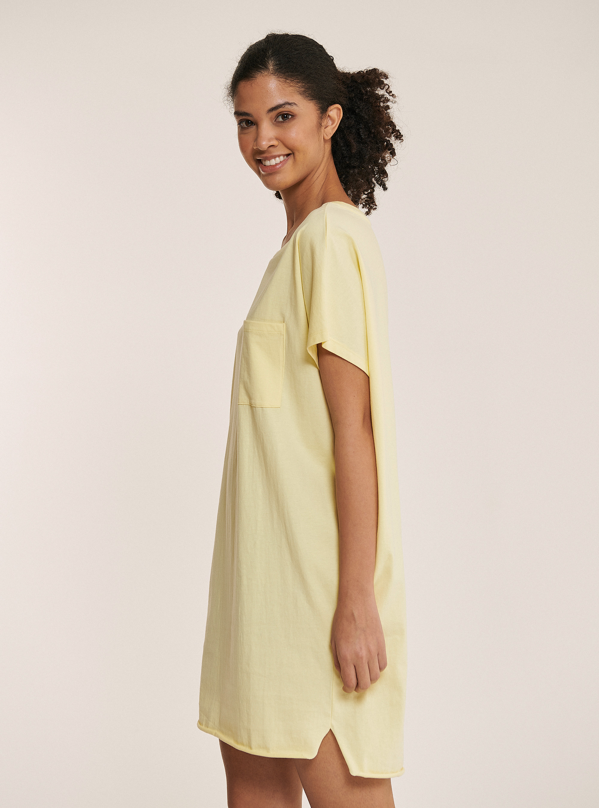 Maxi T-shirt dress in soft cotton with ...