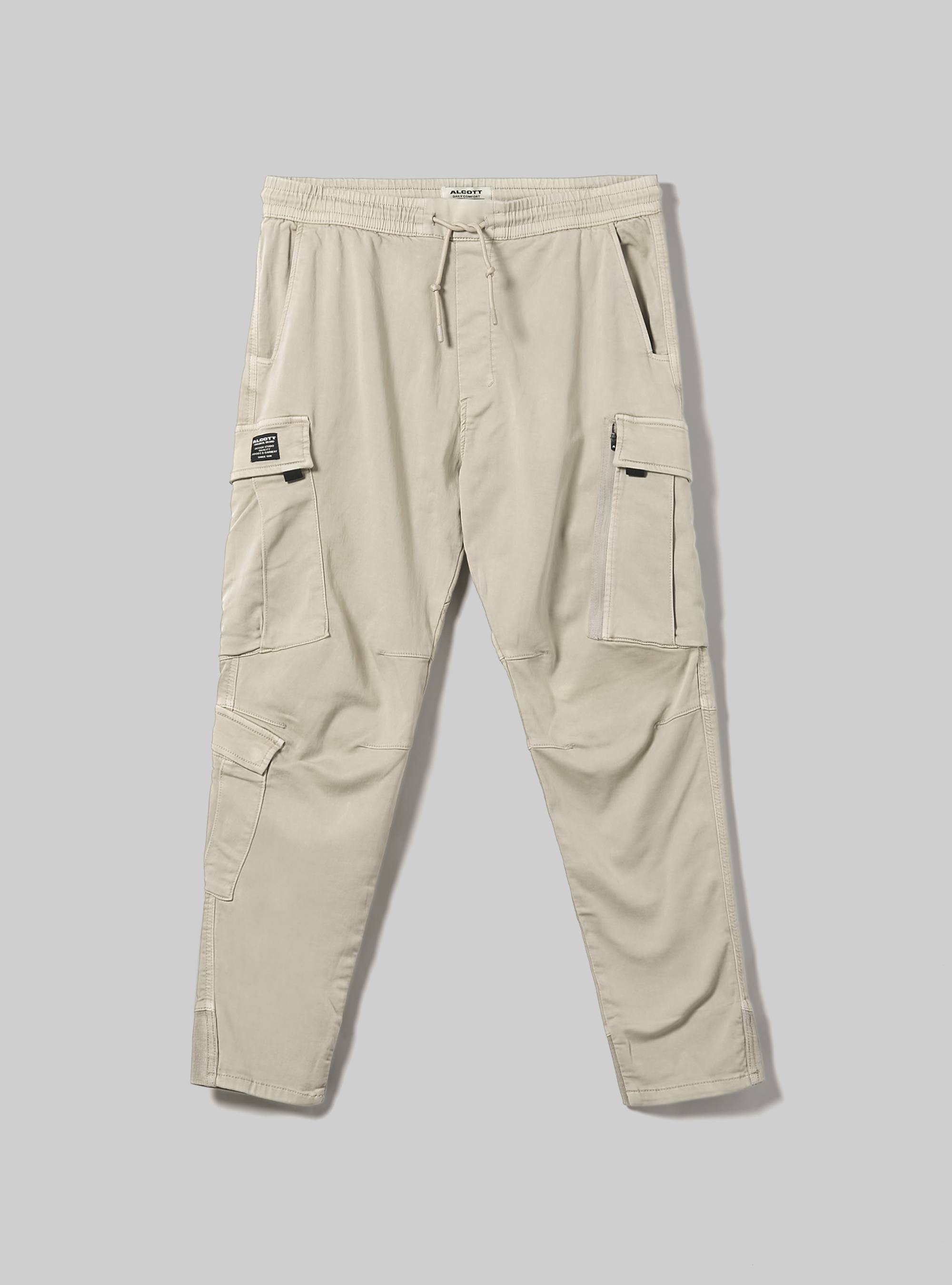 Jogger trousers with large pockets, BG3 BEIGE LIGHT