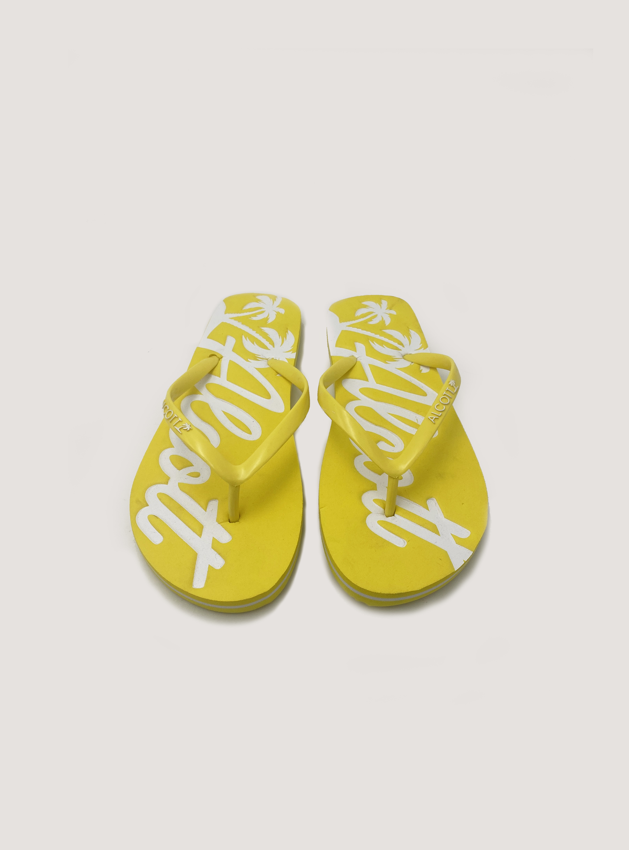Flip-flop with logo and contrasting details, C7750 YELLOW