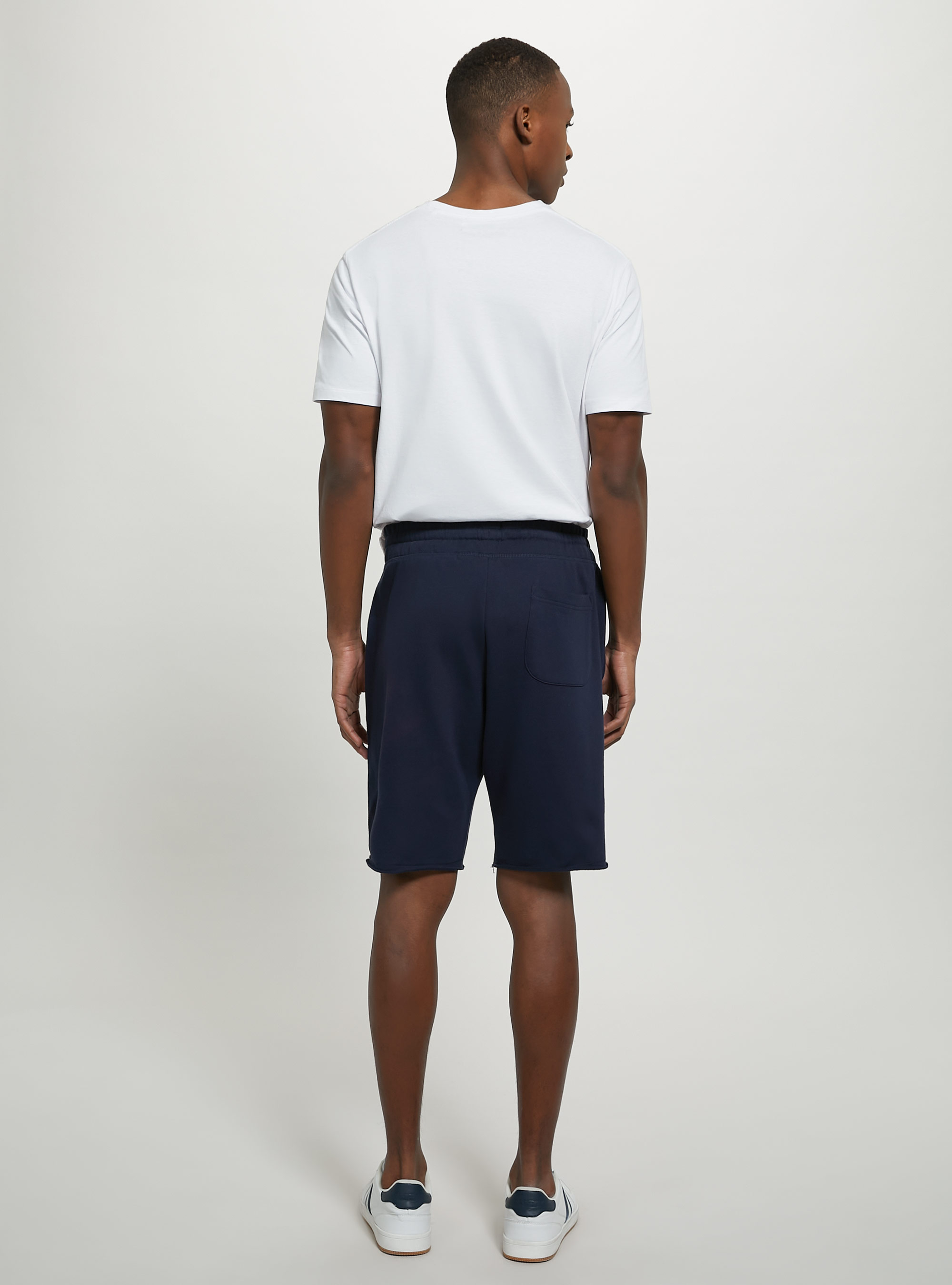 Cotton jogger bermuda shorts, NA1 NAVY DARK