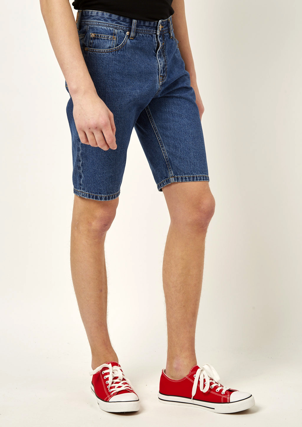 Lightweight Denim bermuda short, AZURE