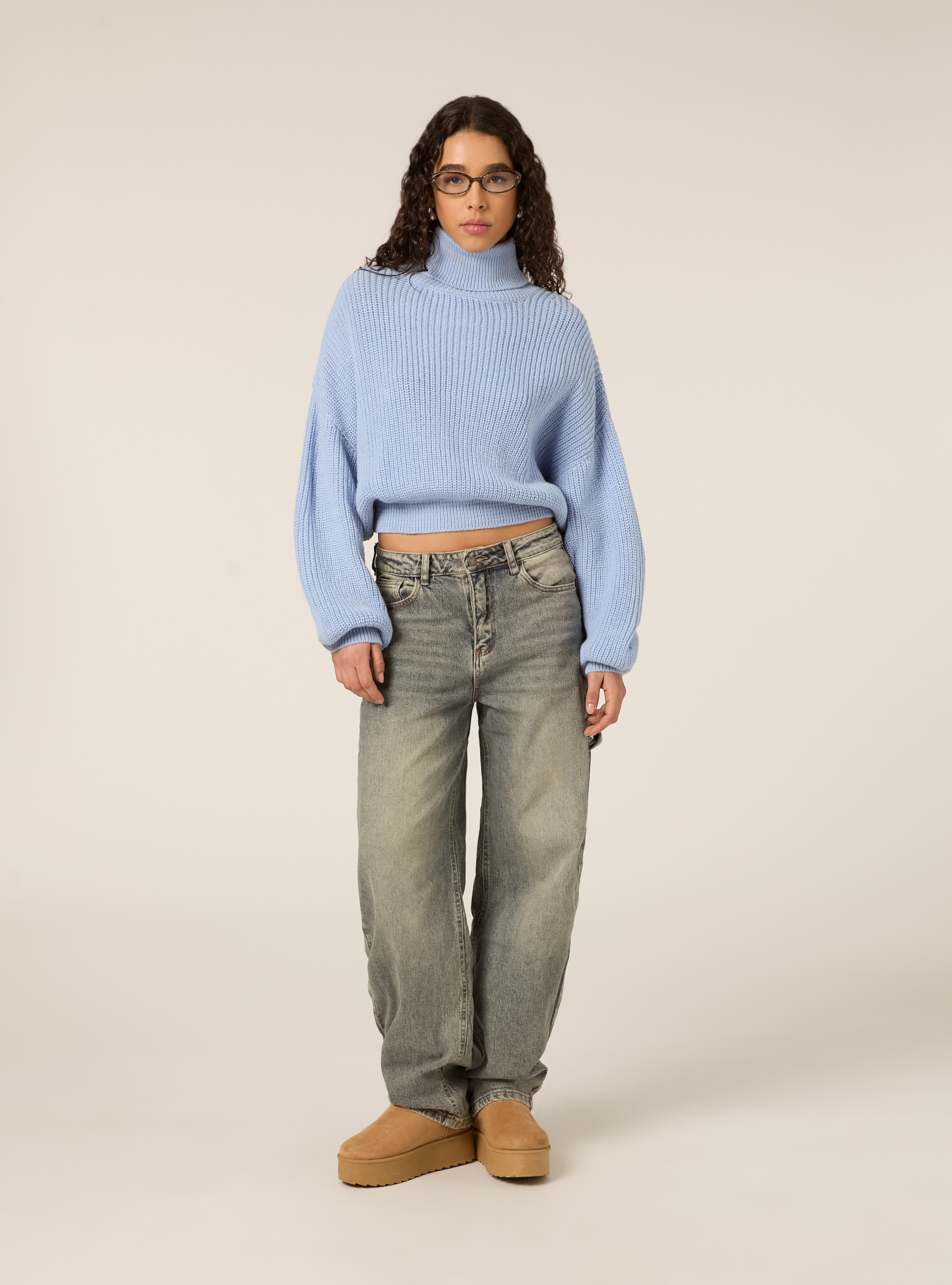 Maglia a collo alto, AZ2 AZURE MEDIUM