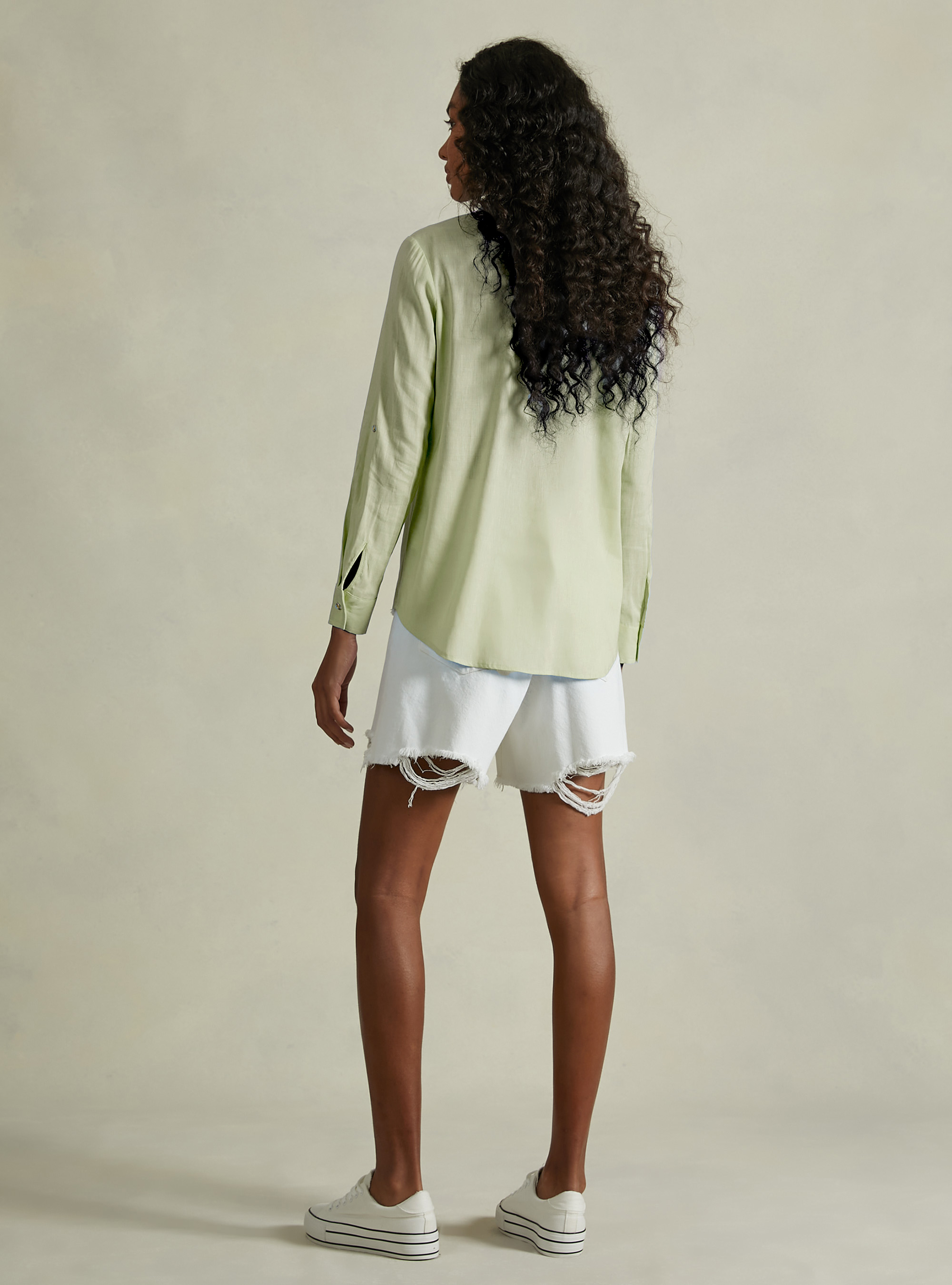 Bluse aus einer Leinenmischung, KY3 KAKY LIGHT