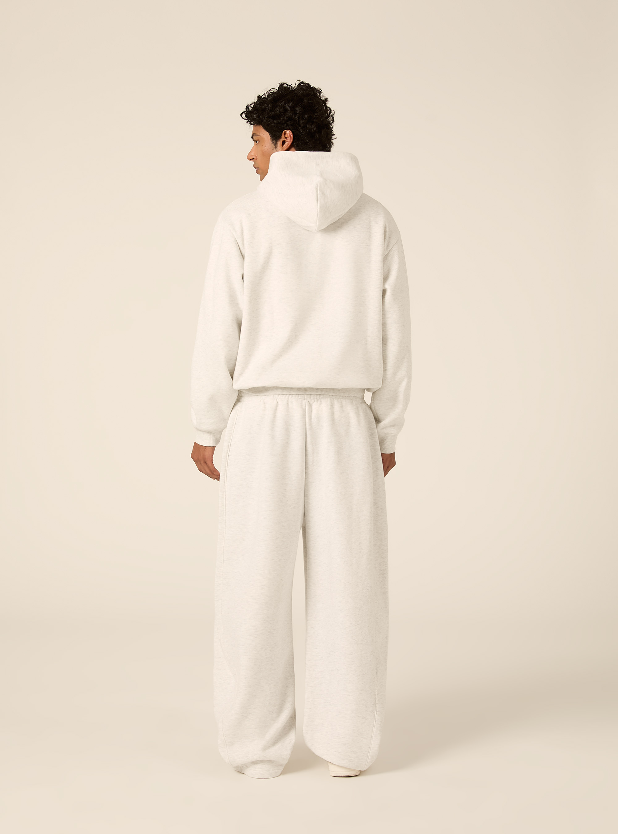 Pantalone in felpa barrel fit, MGY3 GREY MEL LIGHT