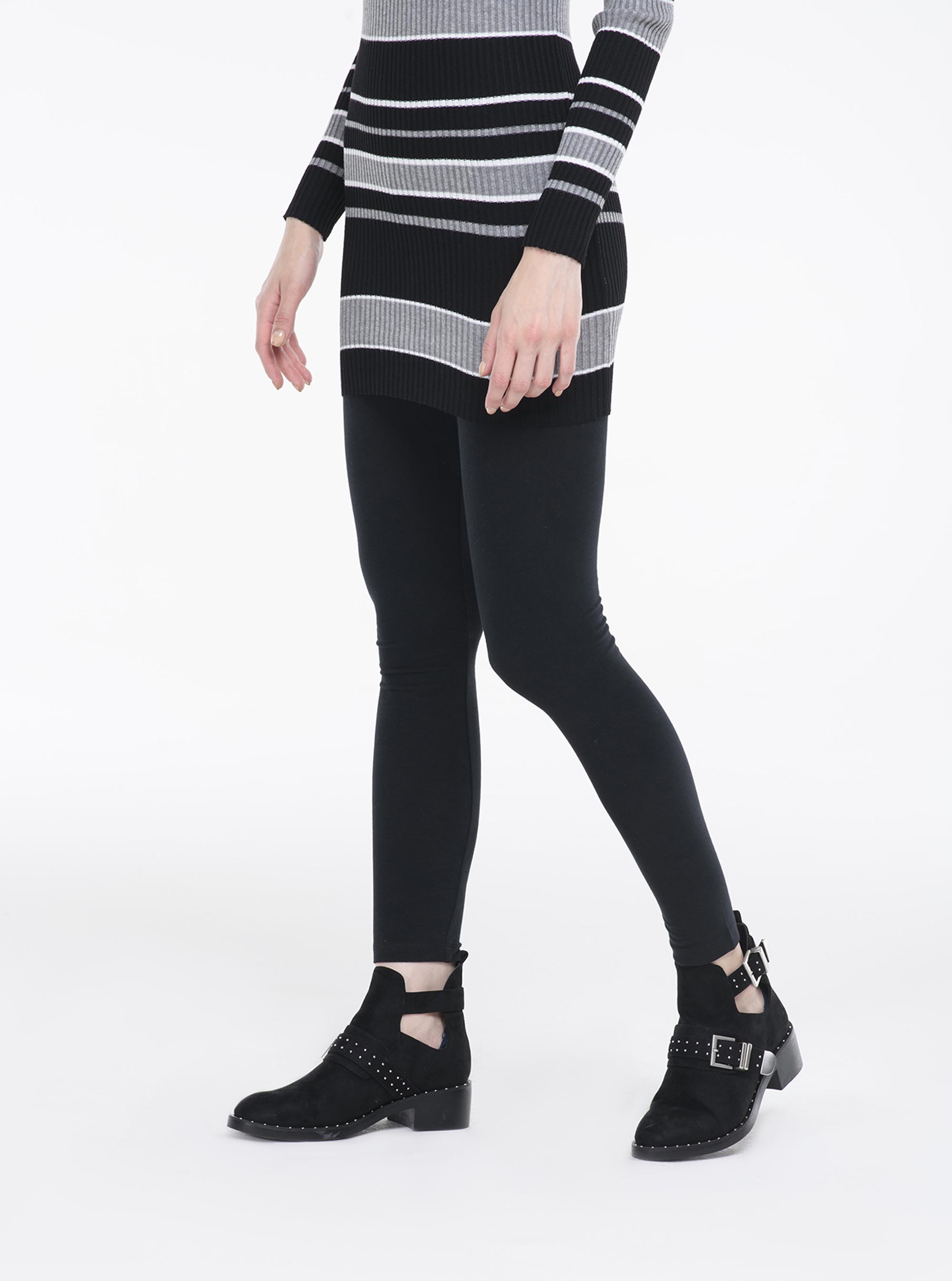Leggings stretch, C101 BLACK