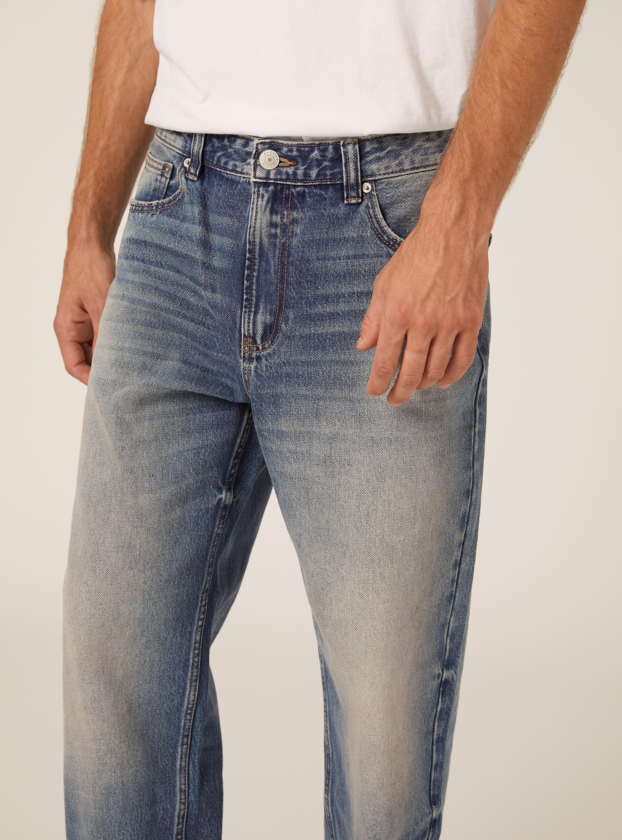 Jeans tapered fit, D003 MEDIUM BLUE