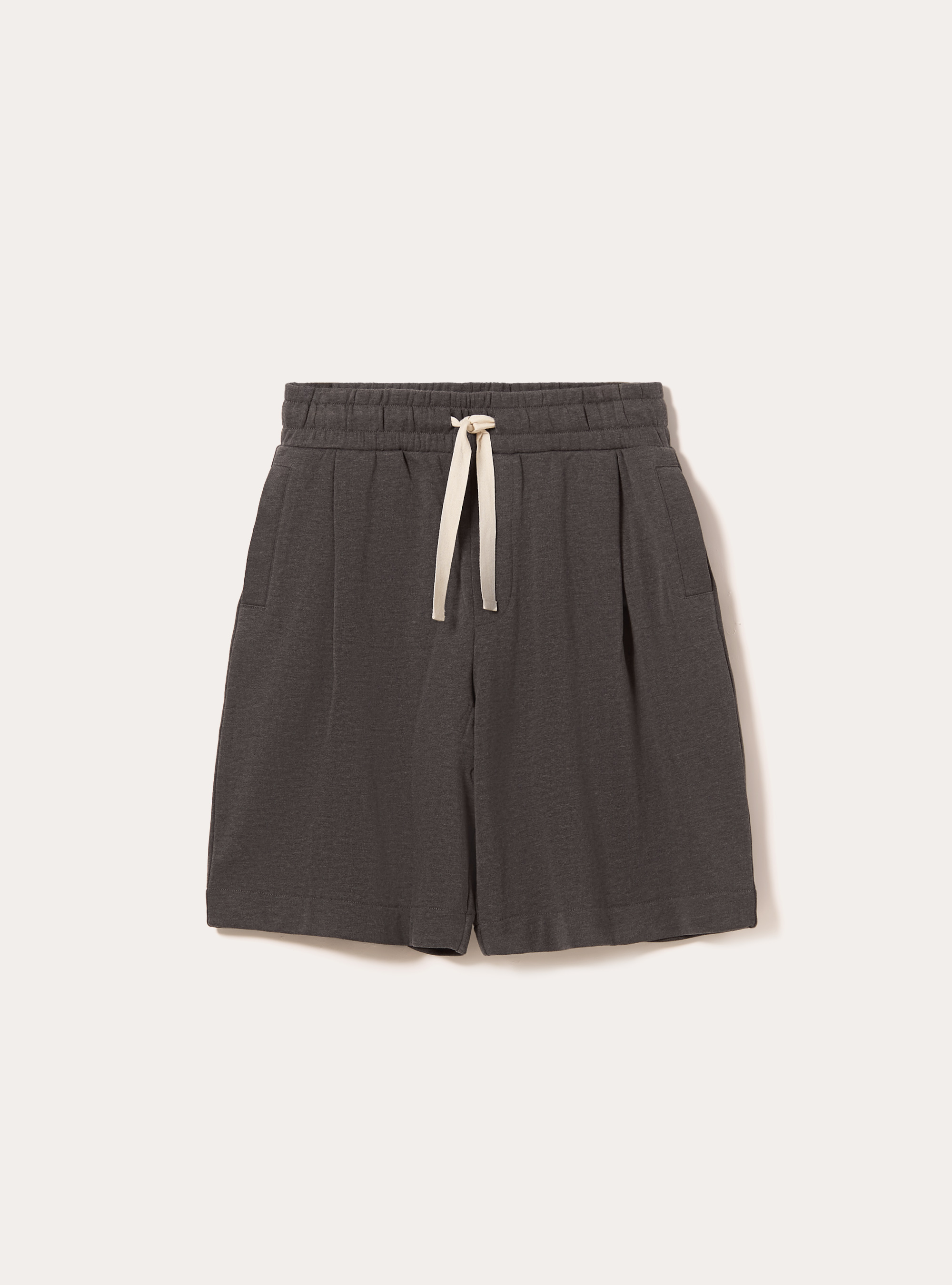 Plush baggy fit bermuda shorts, MGY1 GREY MEL DARK